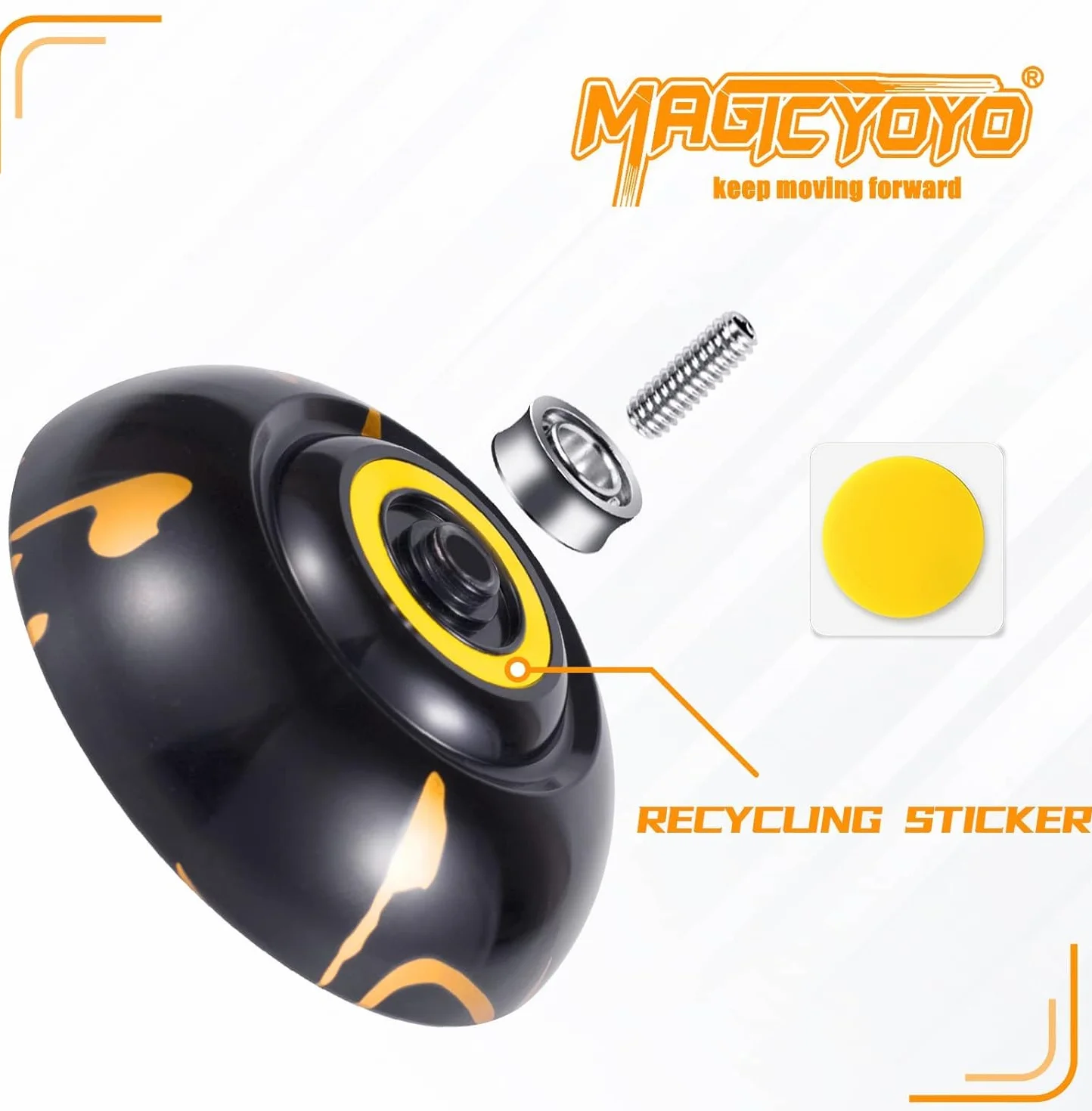 YOSTAR Zestaw Łożysk do Crystal Yoyo K2, 2 Tryby: 2 Responsywne + 2 Niereagujące Łożyska, 2 Osie 8 mm + 2 Osie 10 mm + 8 Responsywnych