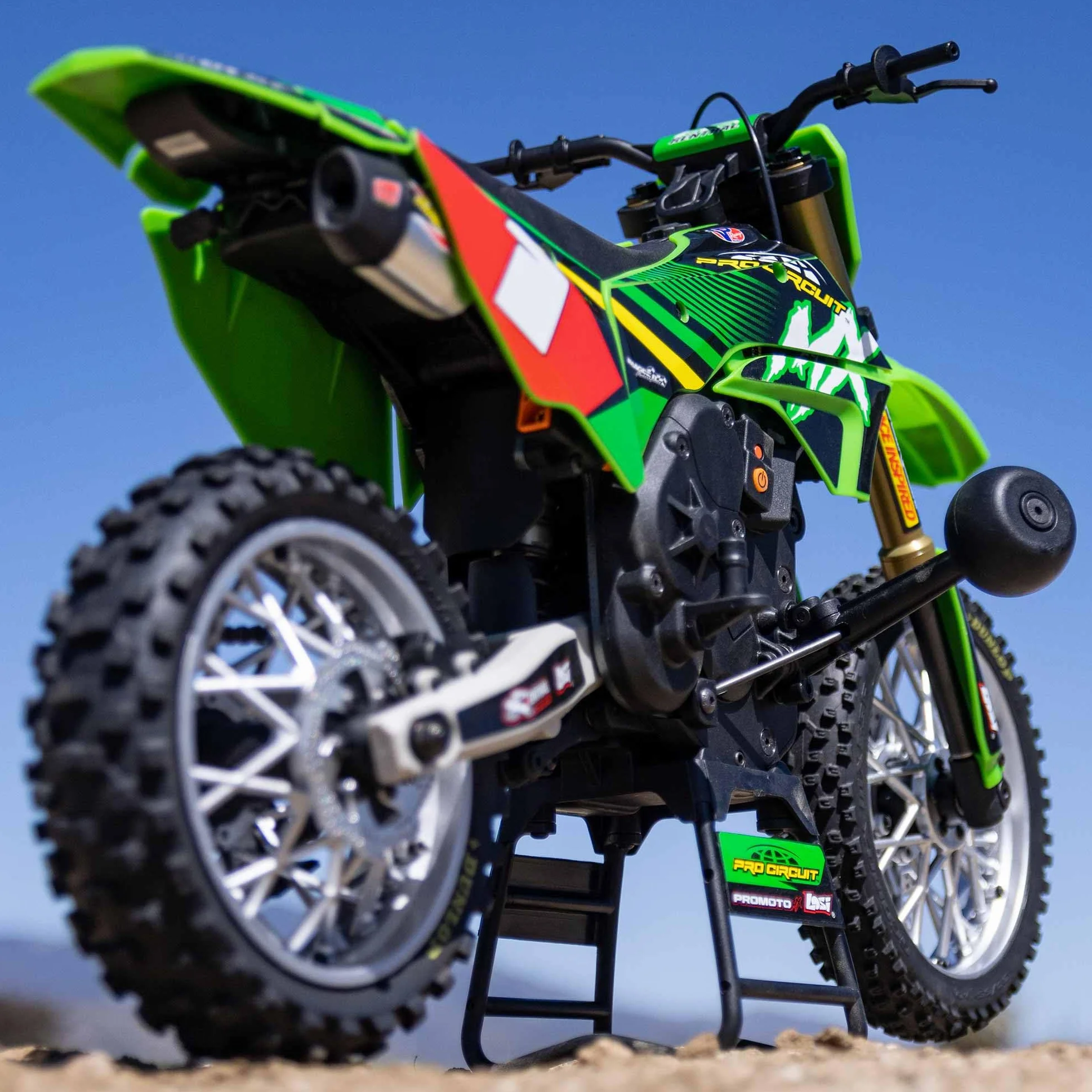 LOSI RC 1/4 Promoto-MX Motorcycle RTR z baterią i ładowarką, Pro Circuit, LOS06002, Green