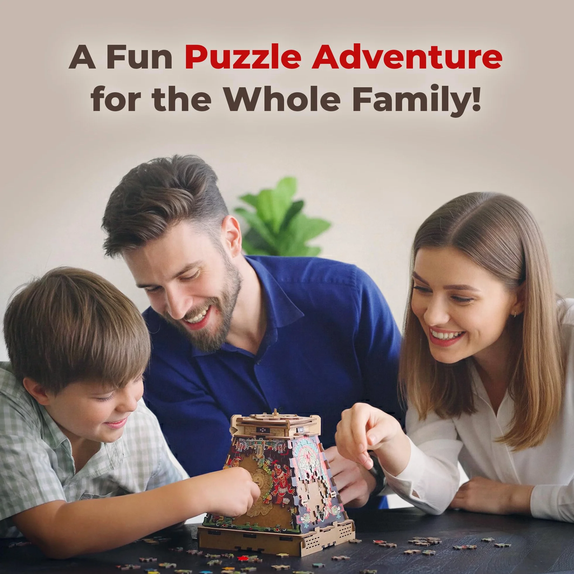 iDventure Cluepuzzle Piramida słoneczna - drewniane puzzle 3D Escape Room