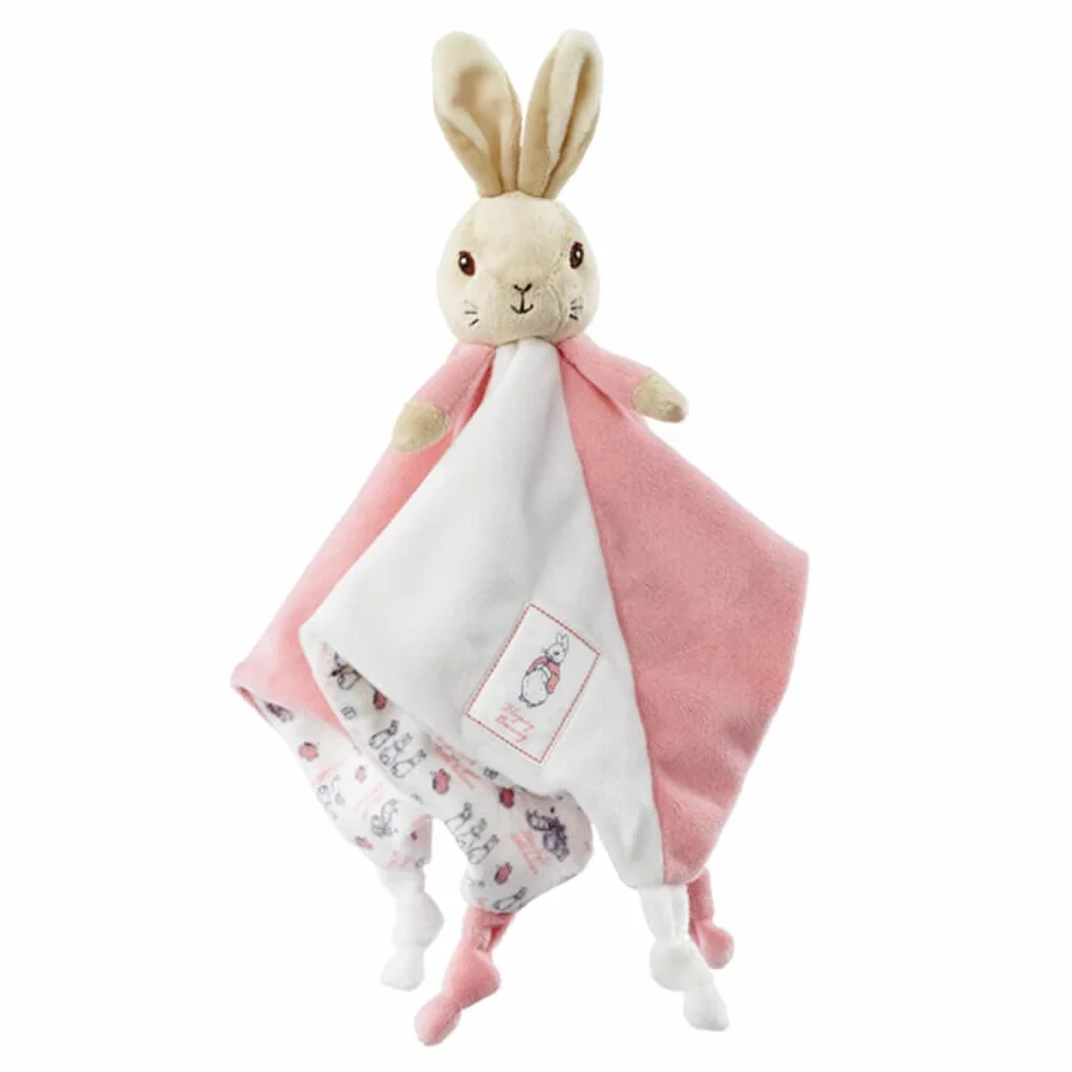 Official Beatrix Potter Flopsy Bunny Comfort Blanket - Peter Rabbit Soft Toy Comforter