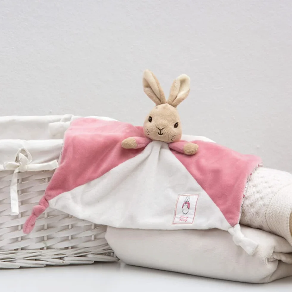 Official Beatrix Potter Flopsy Bunny Comfort Blanket - Peter Rabbit Soft Toy Comforter