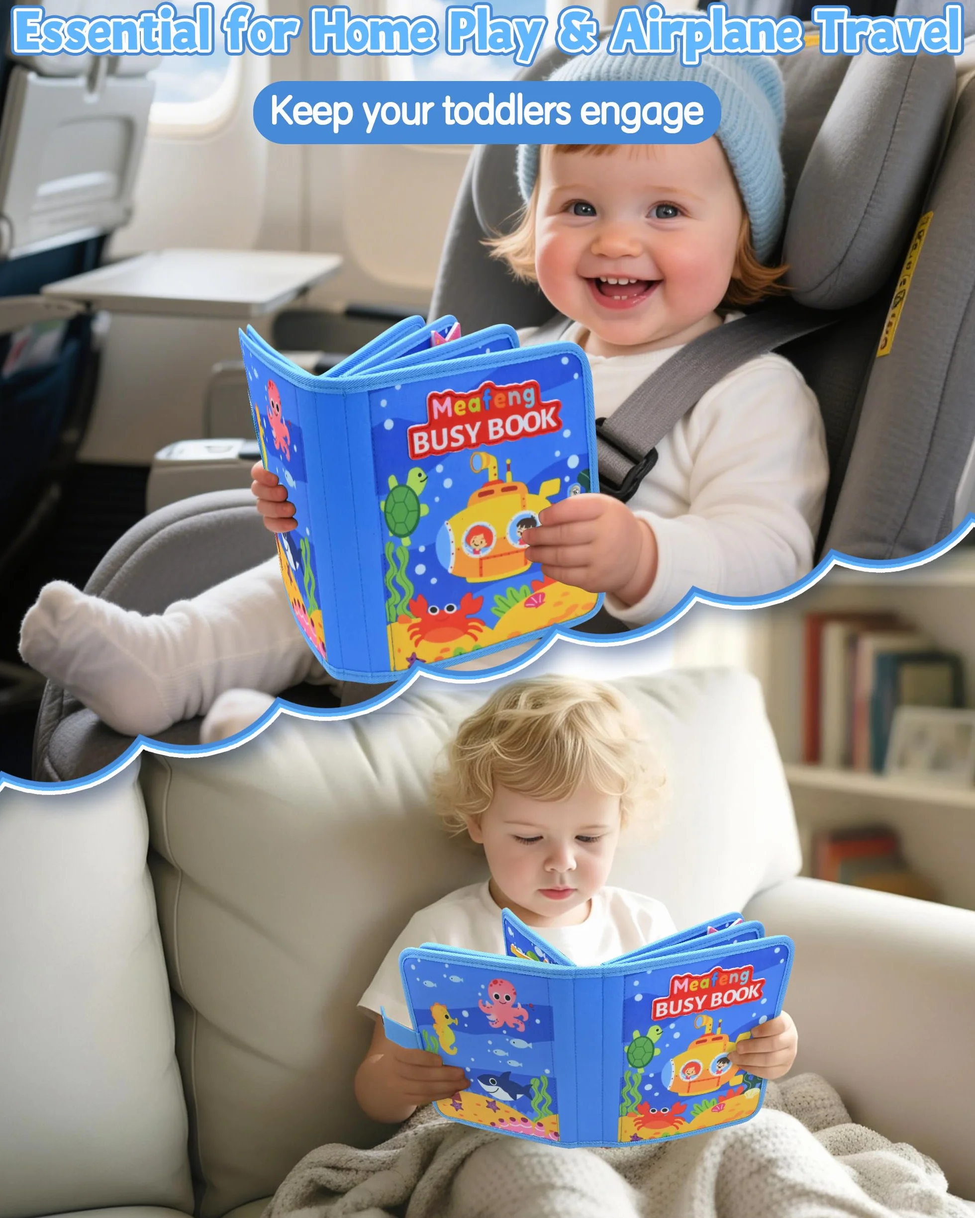 Zabawka dla niemowląt 1 rok Busy Board Montessori, wiek 1 rok, z 6 warstwami desek, zabawka dla dzieci w wieku 1, 2, 3, 4 lata, zabawki do aktywności i rozwoju, prezent dla dzieci w wieku 1–3