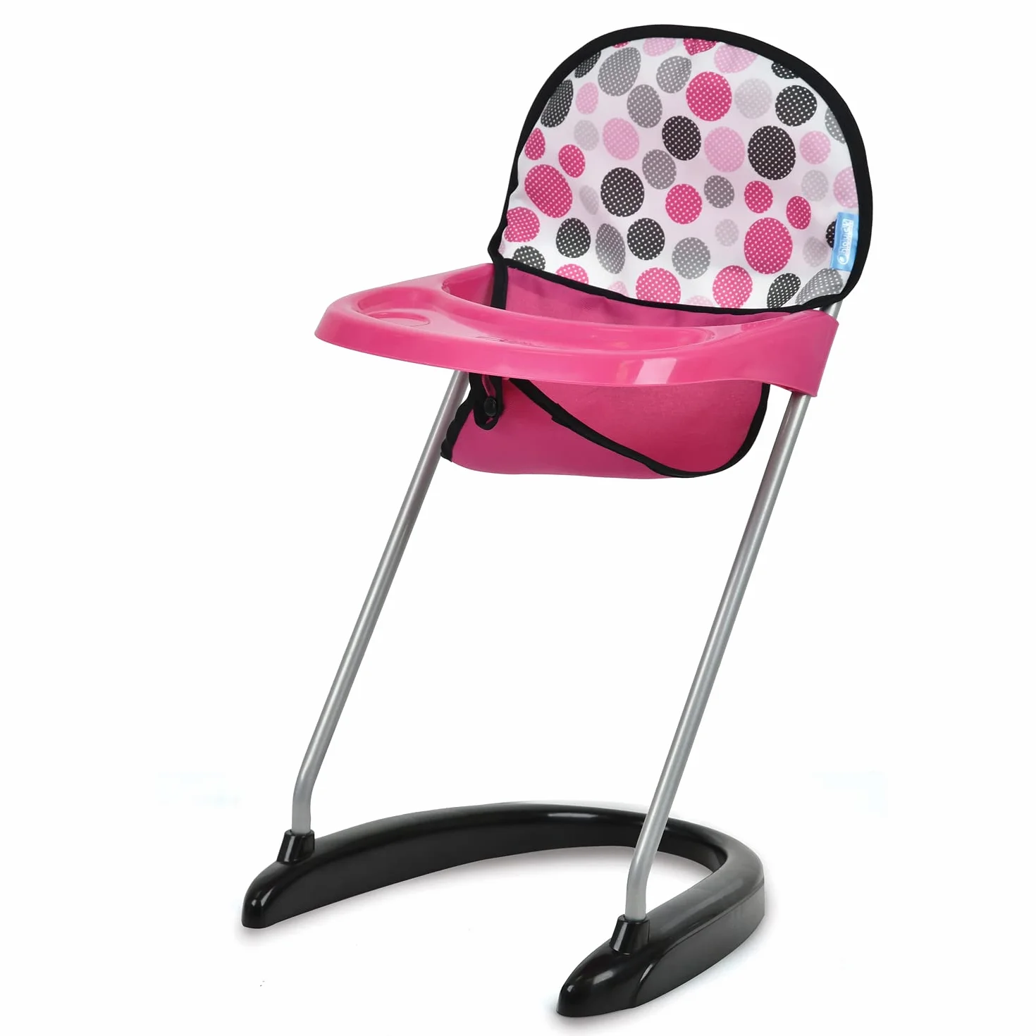 Hauck wysokie krzesełko dla lalek z tacą do posiłku 43 cm Pink Dots