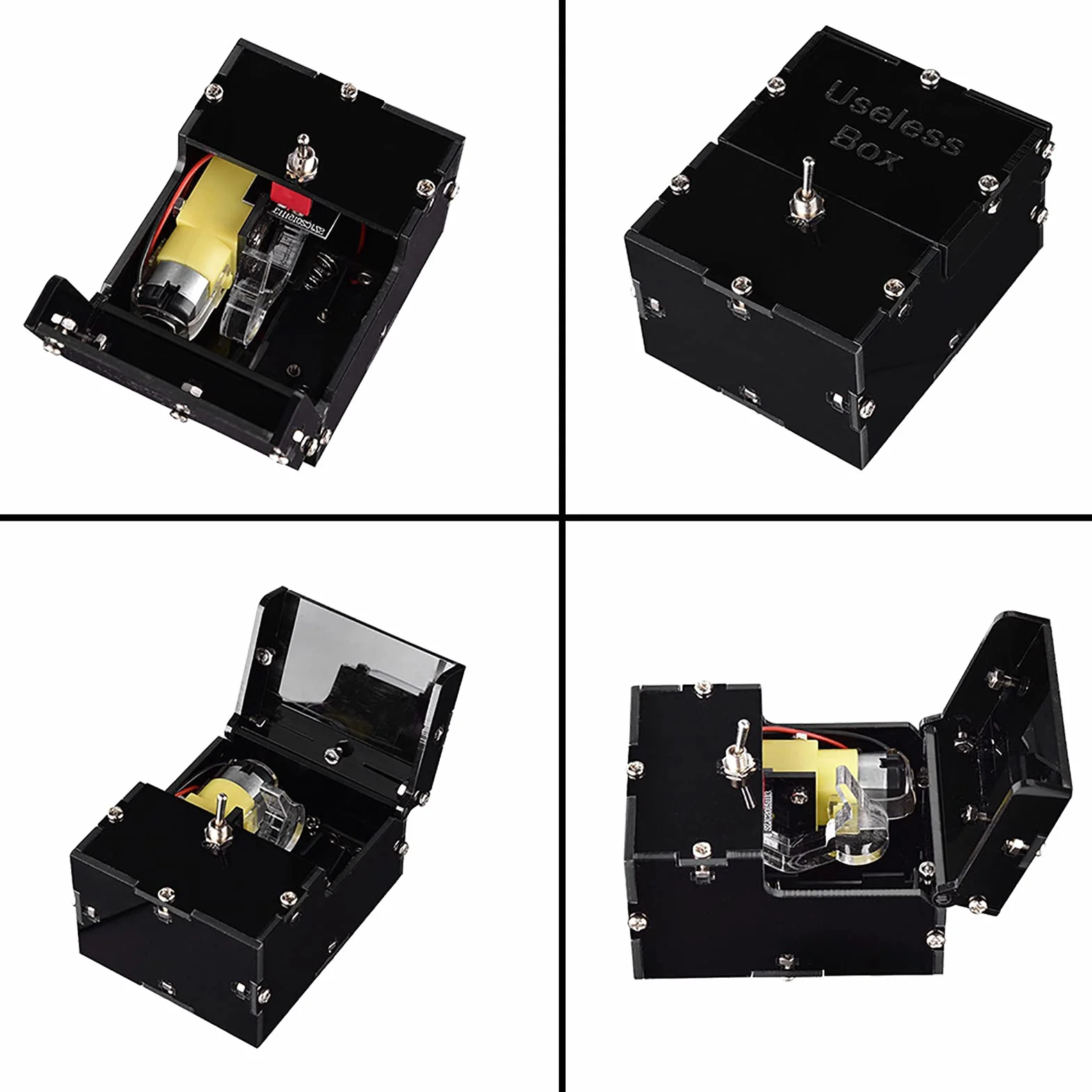 KENANLAN Useless Box zestaw "zrób to sam", bezsensowne pudełko Hrlorkc, zabawne, bezużyteczne pudełko, zabawka, unikalne pudełko "zrób to sam"