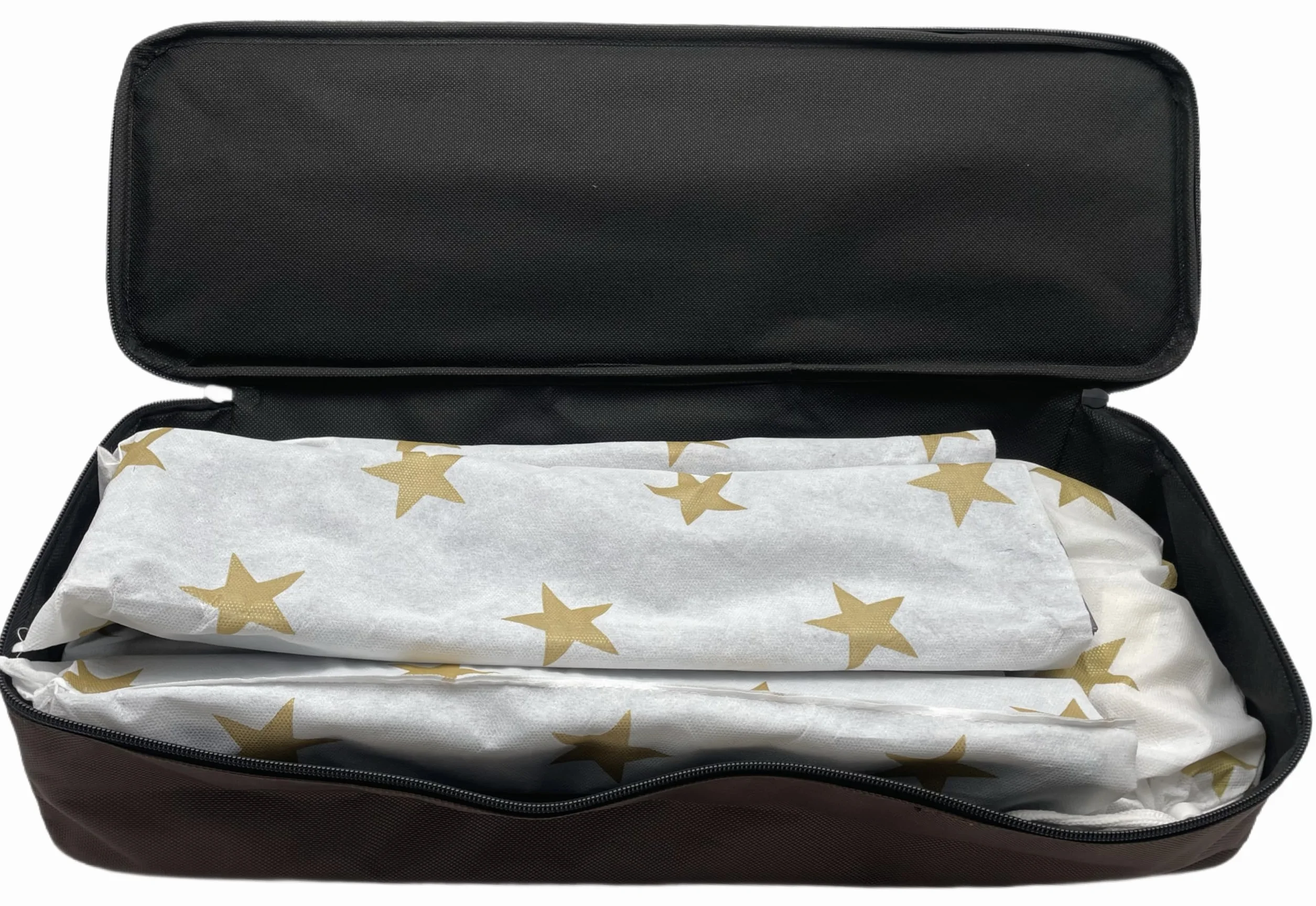 Generisch Star-Premium ręcznie wykonany owalny zestaw rummy z prawdziwego drewna, Curved Romme, zestaw Okey w stabilnej torbie transportowej
