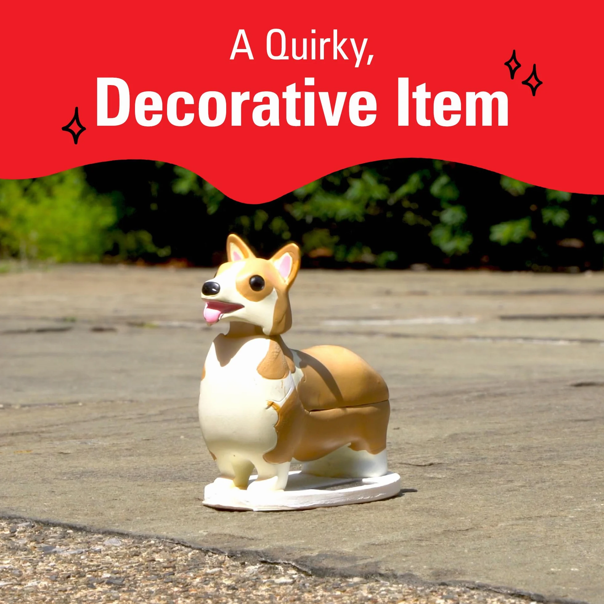 Kikkerland Elroy Solar Corgi figurka
