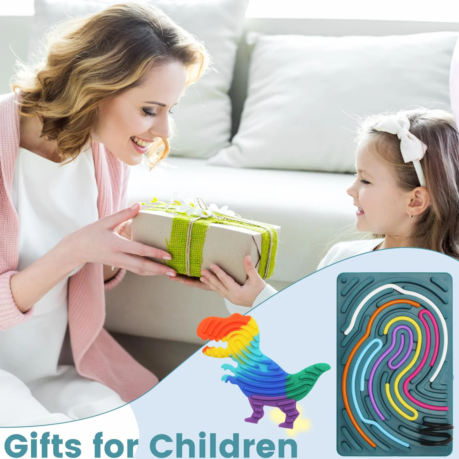 2 sztuki zabawek sensorycznych, silikonowa dwustronna zabawka autystyczna, sensory play z 31 silikonowymi sznurkami, zabawki sensoryczne z torbą podróżną, dla dzieci do redukcji stresu