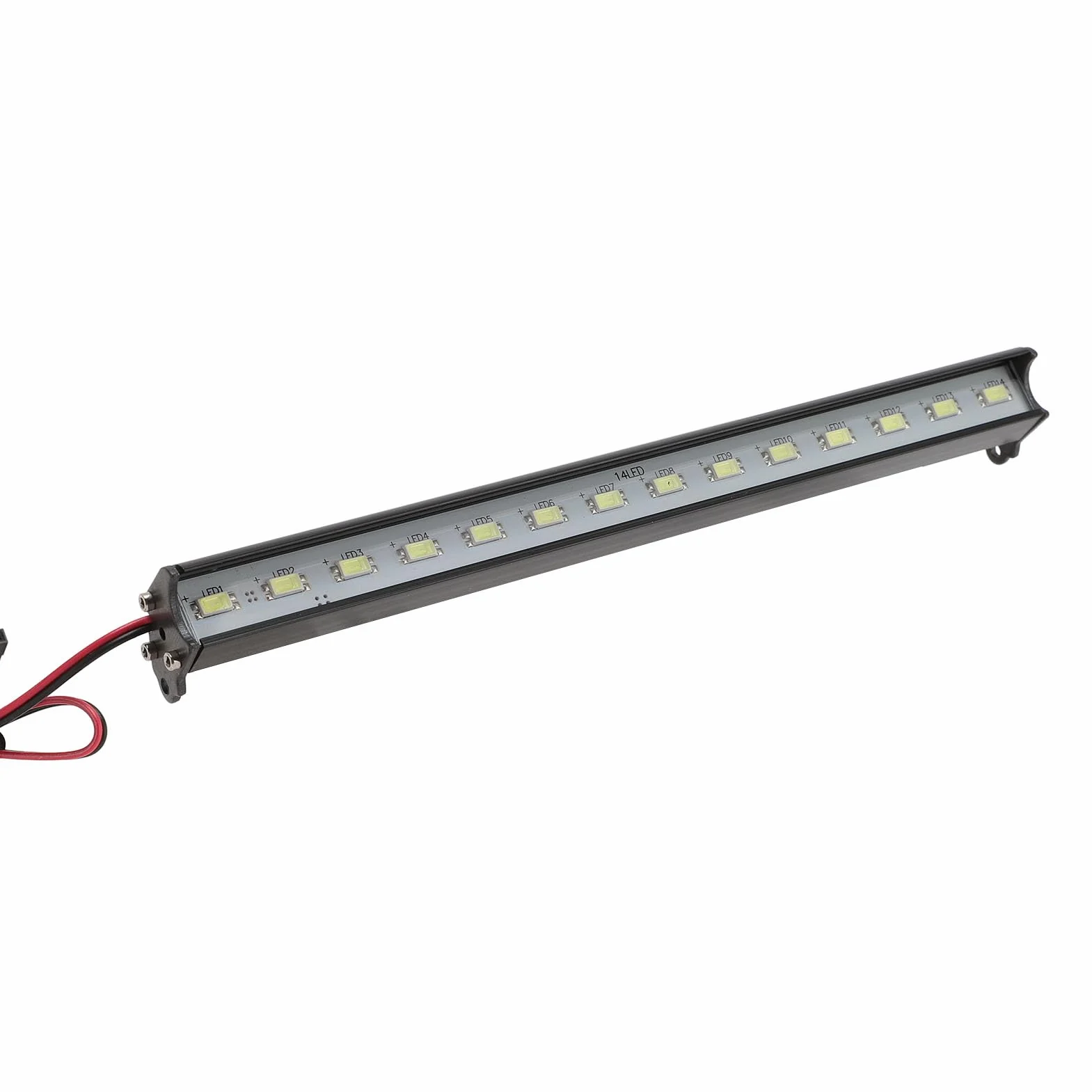 Jasnobiała Lampa Dachowa Samochodowa 14LED RC, Stop Aluminium, Lekka, Długa żywotność, 180 Mm, z Kablem Kontrolera światła