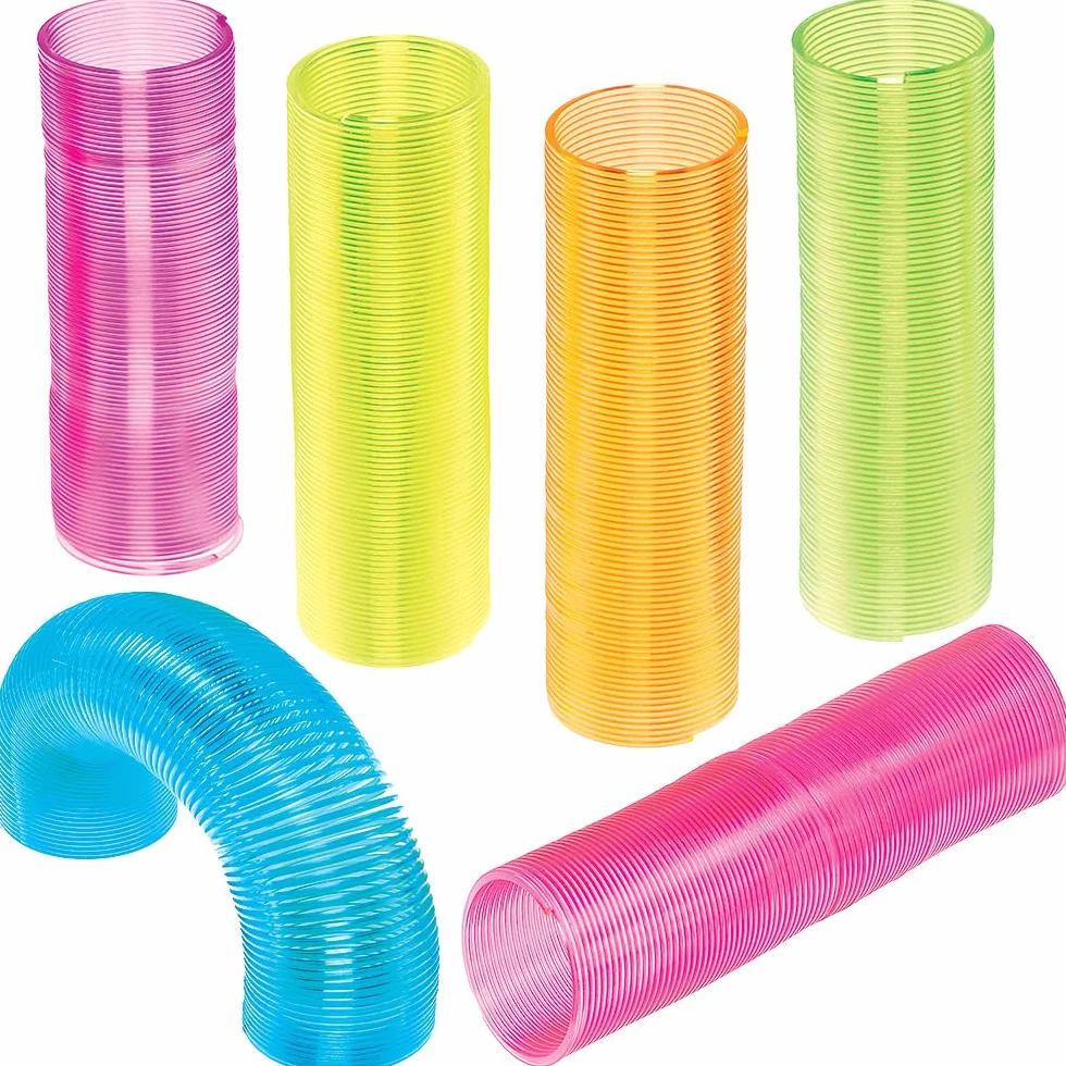 Baker Ross FN147 Super długie mini sprężynki zestaw 6 sztuk zabawki sprężynowe fidget toys