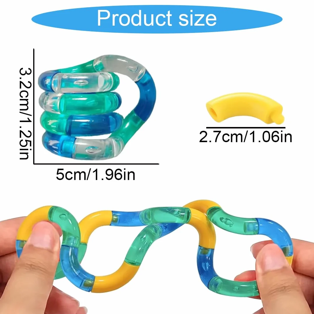 3 szt. Tangle Fidget Toy Finger Decompression Fidget Twist Relief w stresie, wyciszenie dla dzieci i dorosłych