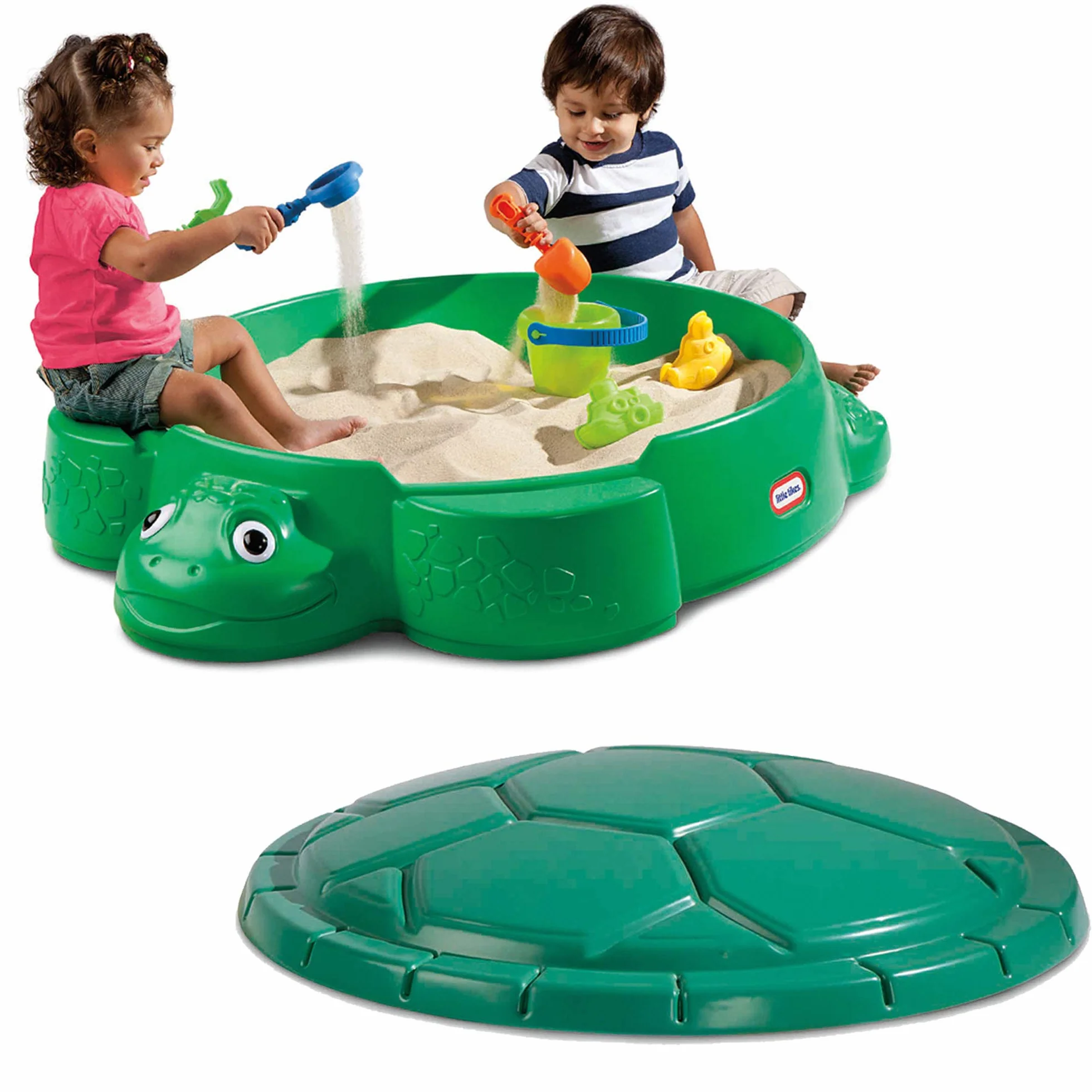Little Tikes Piaskownica Żółw - Zabawka Ogrodowa dla Dzieci od 12 Miesięcy