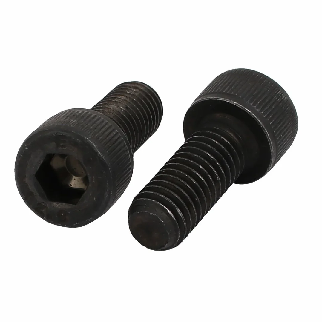 sourcingmap 5 szt. M8 x 20 mm 12,9 klasa śruba z gniazdem sześciokątnym lewa ręka gwint śruba czarna