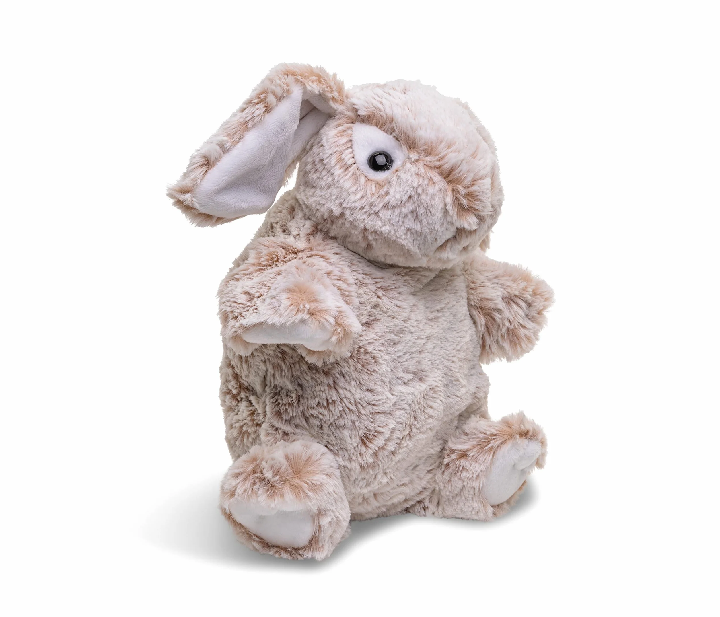 Uni-Toys - pacynka zając (brązowo-nakrapiany) - 24 cm (wysokość) - pluszowa lalka, królik - pluszowa zabawka, przytulanka
