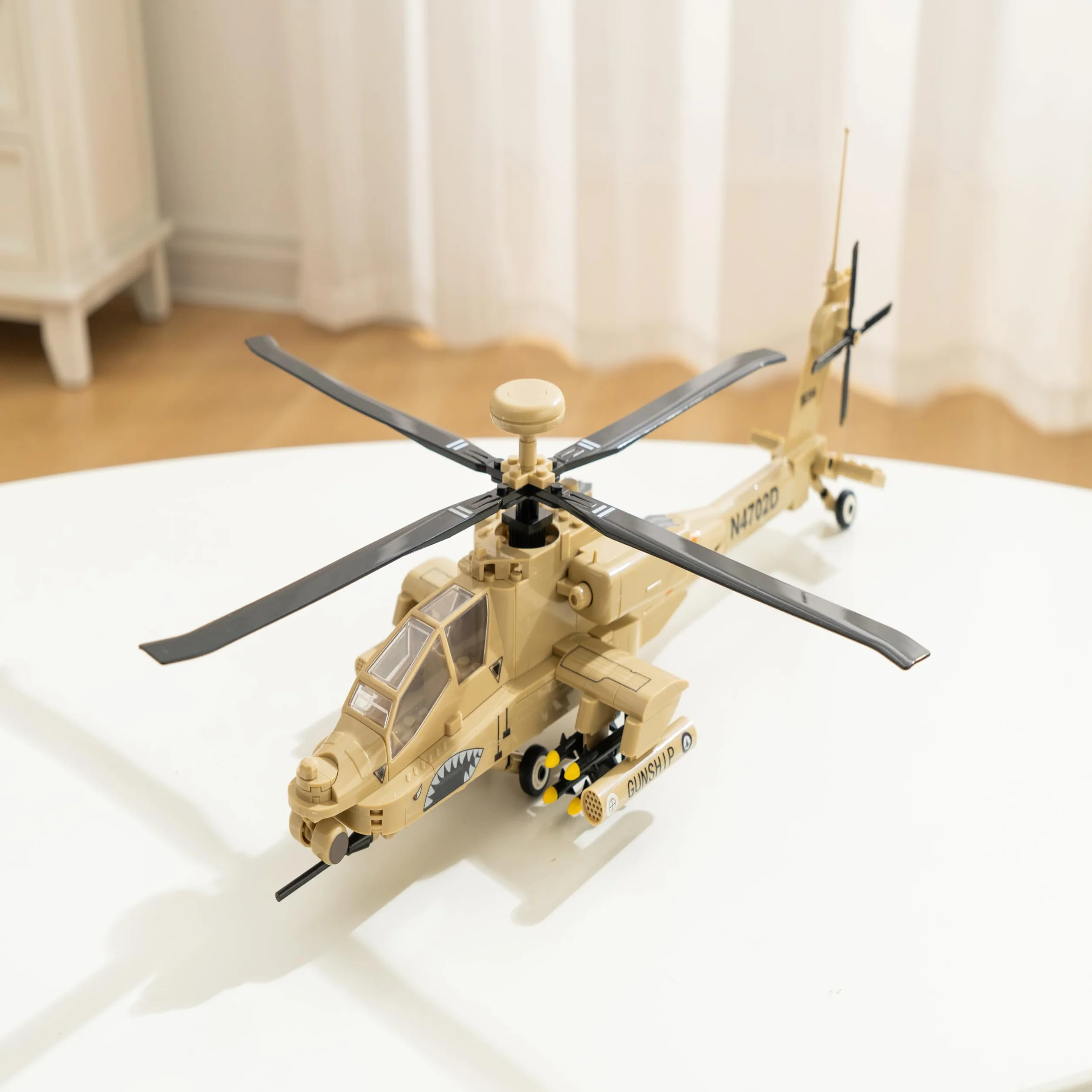 Apostrophe Games AH-64 Apache helikopter zestaw klocków – 259 sztuk – wiek od 10 lat
