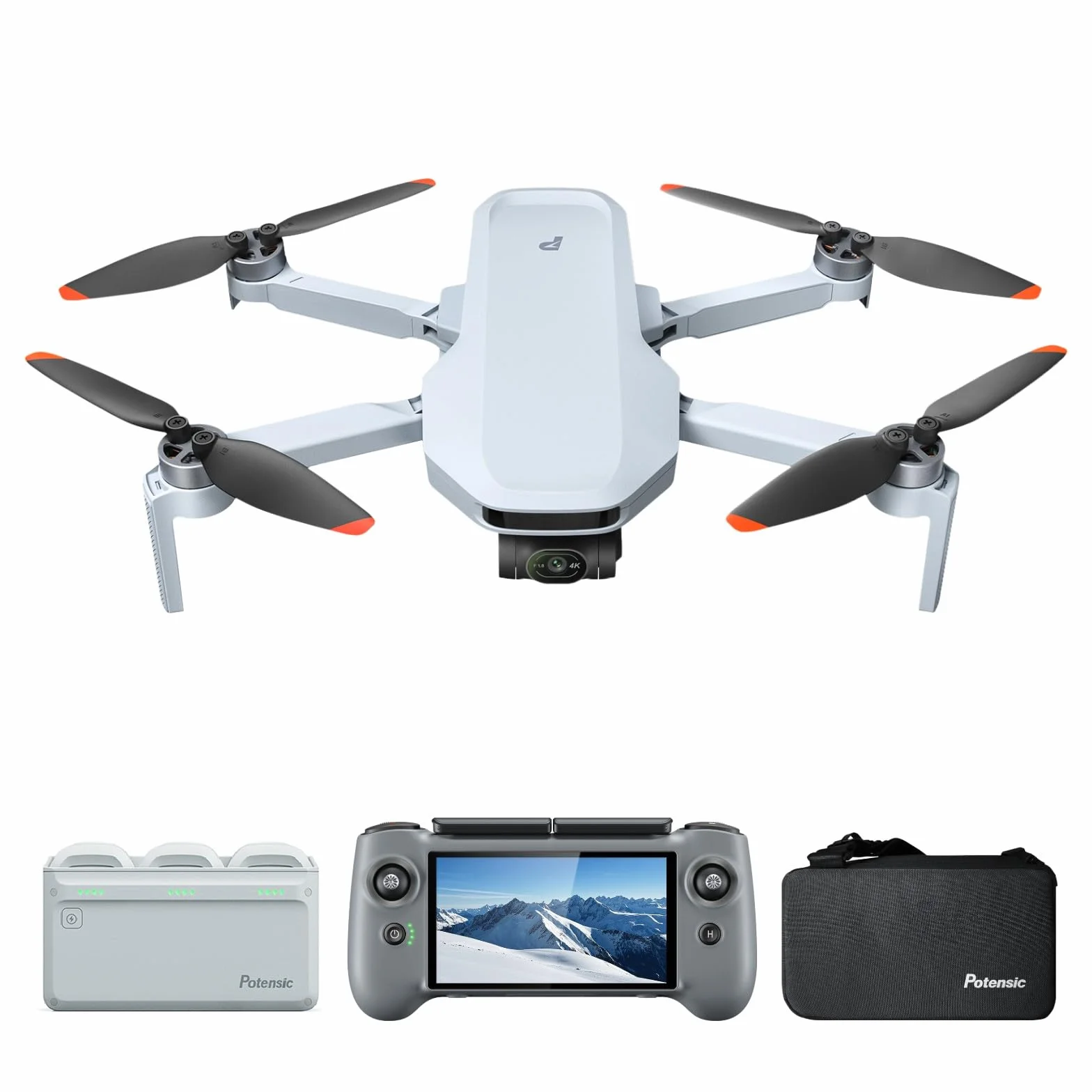 Potensic ATOM 2 Fly More Combo dron 4K HDR 8K zdjęcia 249 g 3-osiowy gimbal 10 km AI-śledzenie AI-noc QuickShots C0