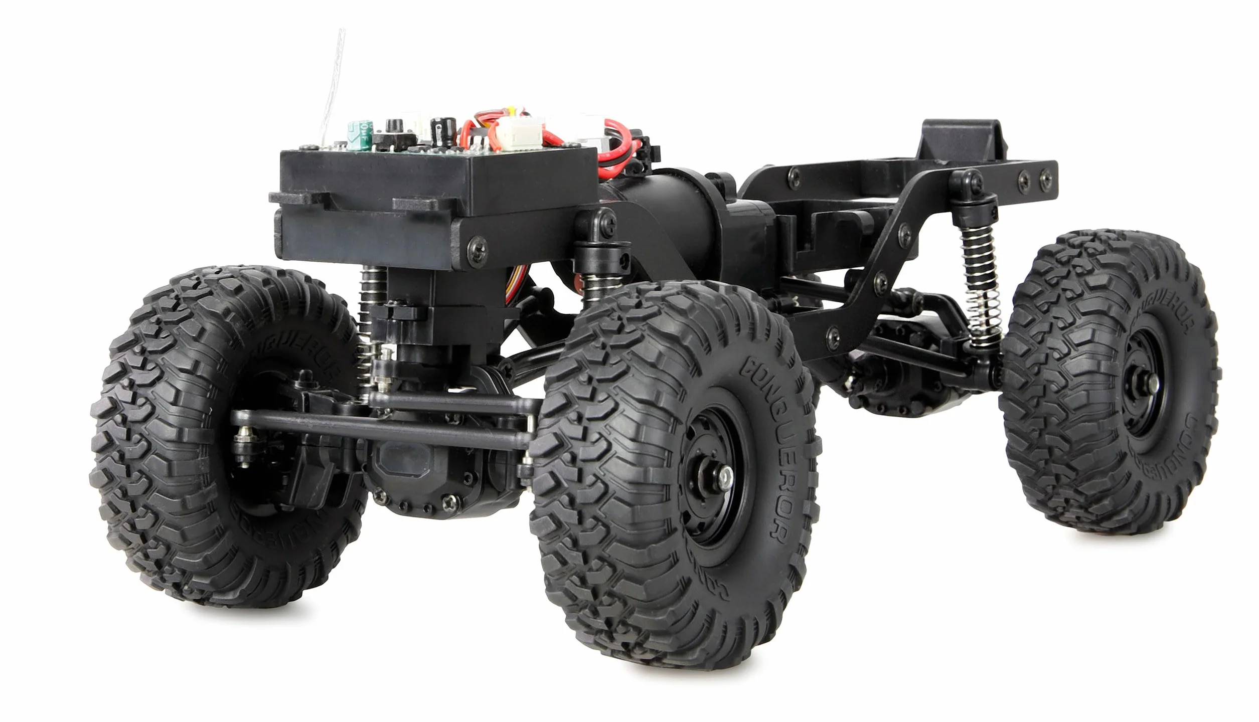 Amewi AMXRock Mini-Crosstrail Scale Crawler 4WD 1:16 RTR szary wraz z pilotem zdalnego sterowania, akumulatorem, kablem do ładowania