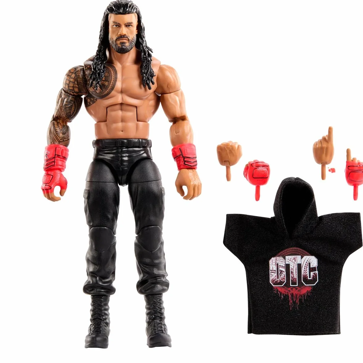 Mattel Mattel WWE Elite figurka akcji i akcesoria, seria #120, artykuł kolekcjonerski, Roman Reigns, ponad 15 cm, z 25 ruchomymi końcówkami i wymiennymi rękami, JCJ30