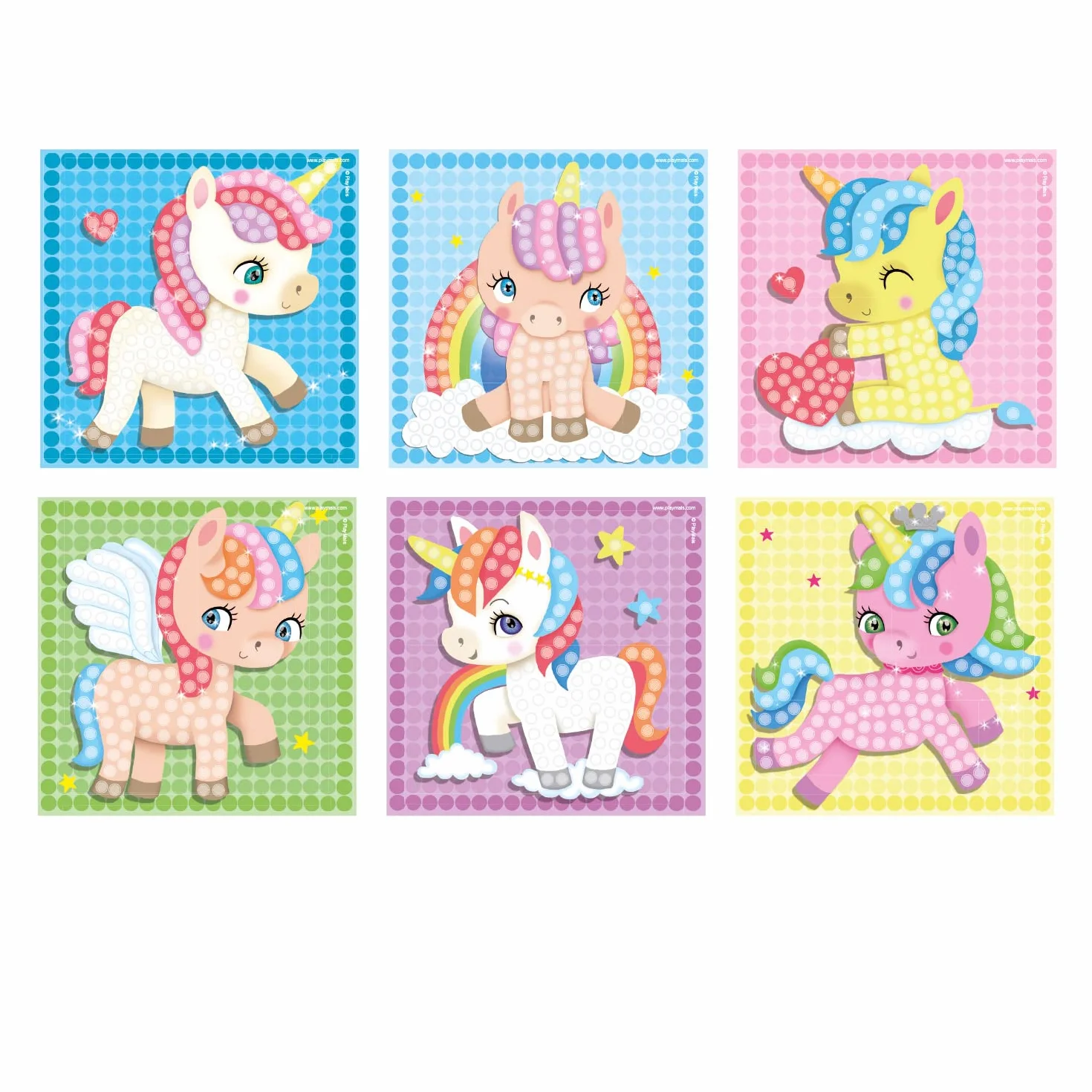 PlayMais MOSAIC Dream Unicorn kreatywny zestaw do majsterkowania dla dzieci od 5 lat | ponad 2300 sztuk i 6 samoprzylepnych obrazów mozaikowych z jednorożcami | wspiera kreatywność i motorykę