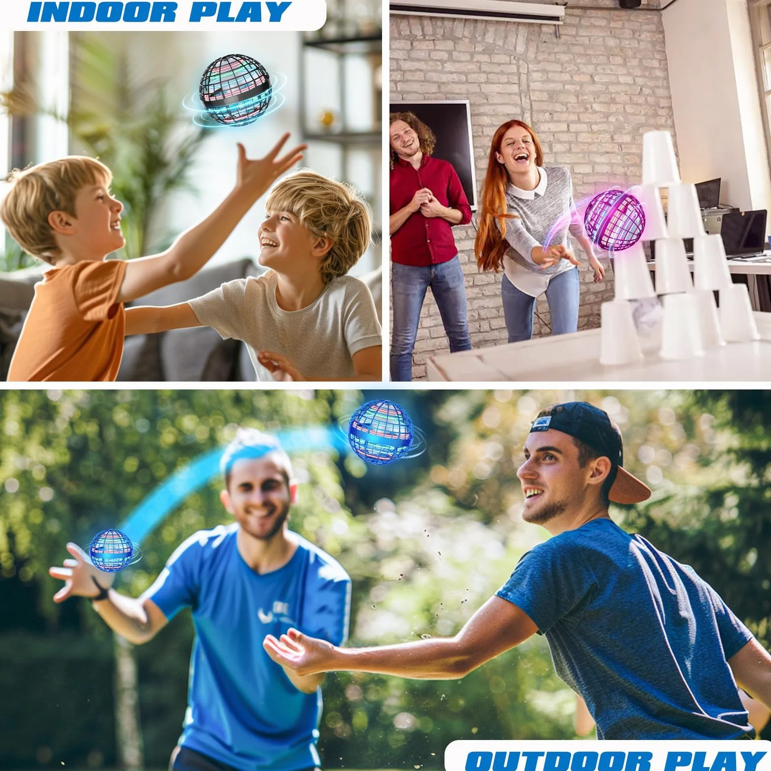 Latająca piłka 2025 zabawka dla chłopców, Hover Flying, magiczna pływająca piłka, Spinner Boomerang, mini dron piłka, prezent na Boże Narodzenie, dla chłopców i dziewczynek, 6, 7, 8, 9, 10+