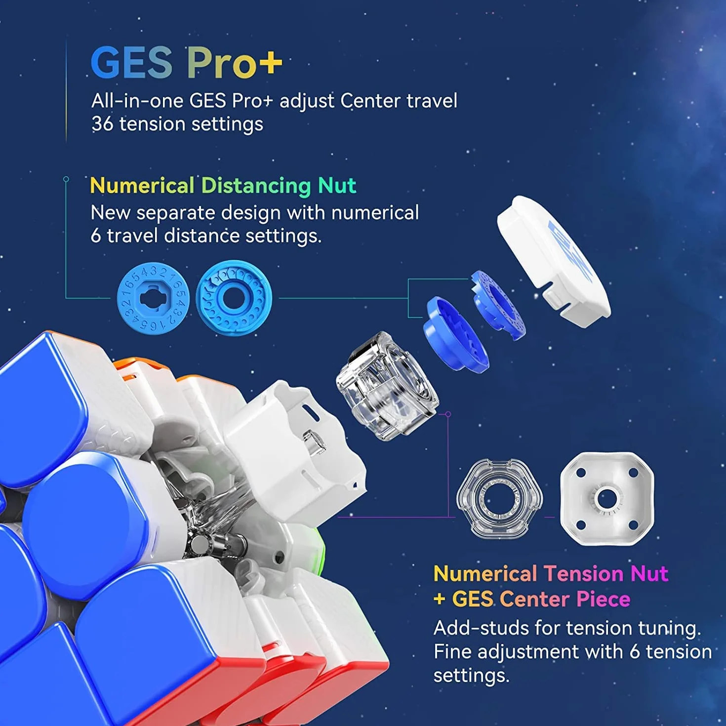 GAN 12 Maglev Matowy Kostka 3x3 Dla Speedcuberów z Kolorowym Plastikiem Gans 56mm Magiczna Kostka Zabawkowa Zabawka (wnętrze primary)