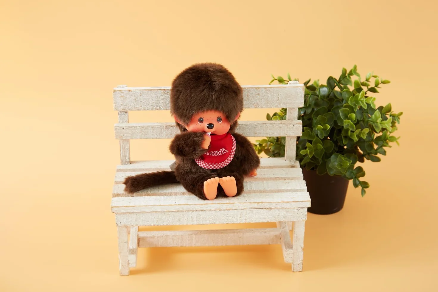 OKU Monchhichi *20 cm Jongen met slab Rood