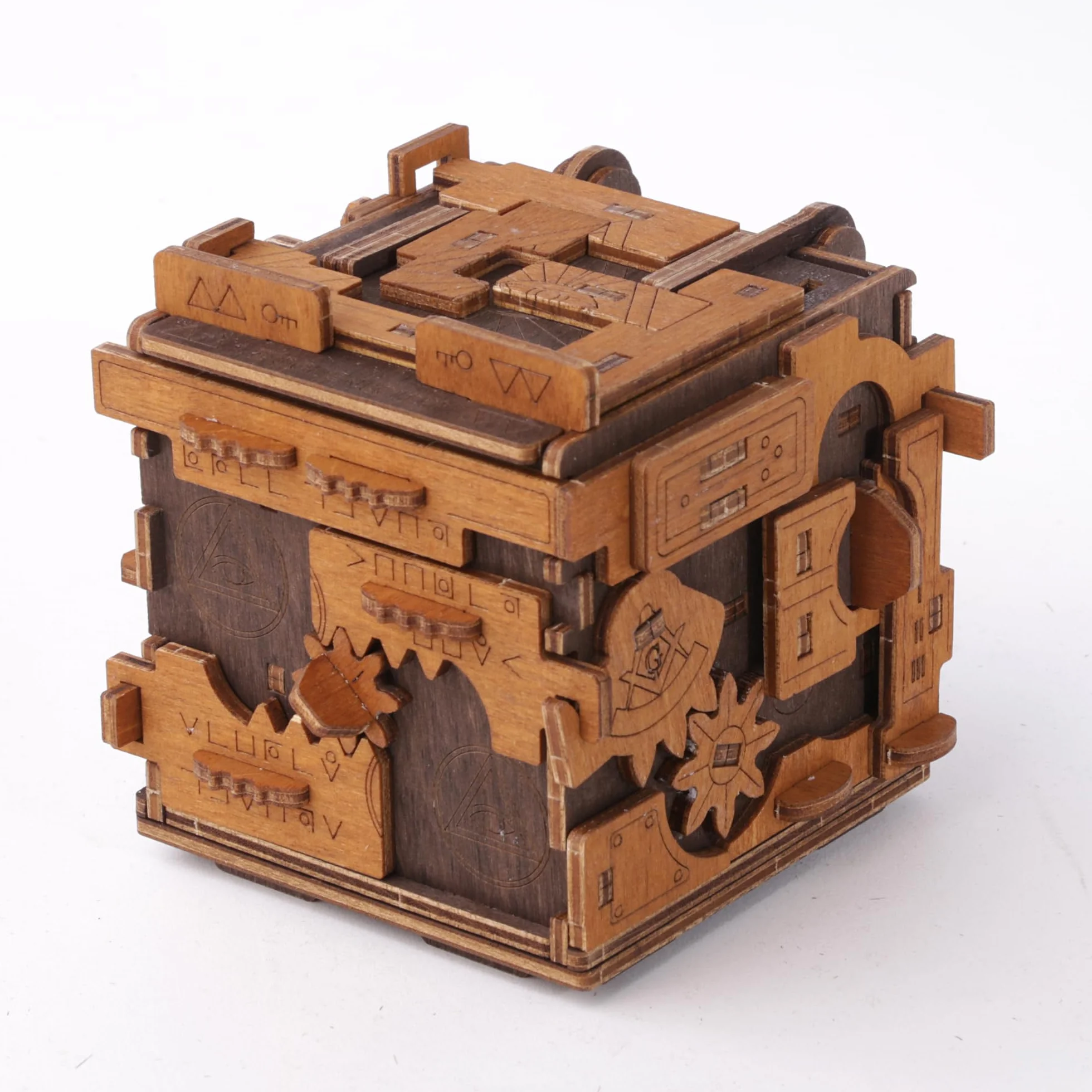 WOODEN.CITY Escape Room Drewniane pudełko na puzzle 3D dla dorosłych i młodzieży, pudełko na puzzle z mechanizmem skrzynki na kluebox - mechaniczne drewniane pudełko na puzzle, unikalne pudełko na