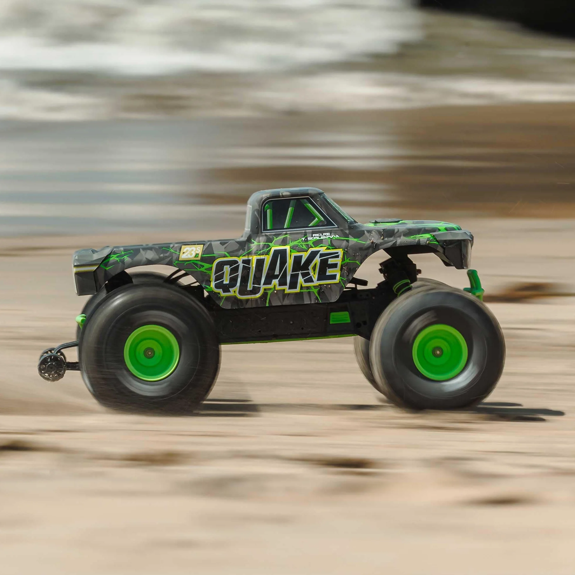 ARRMA RC Truck 1/10 Quake 223S 2WD RTR Brushless Monster Truck Green