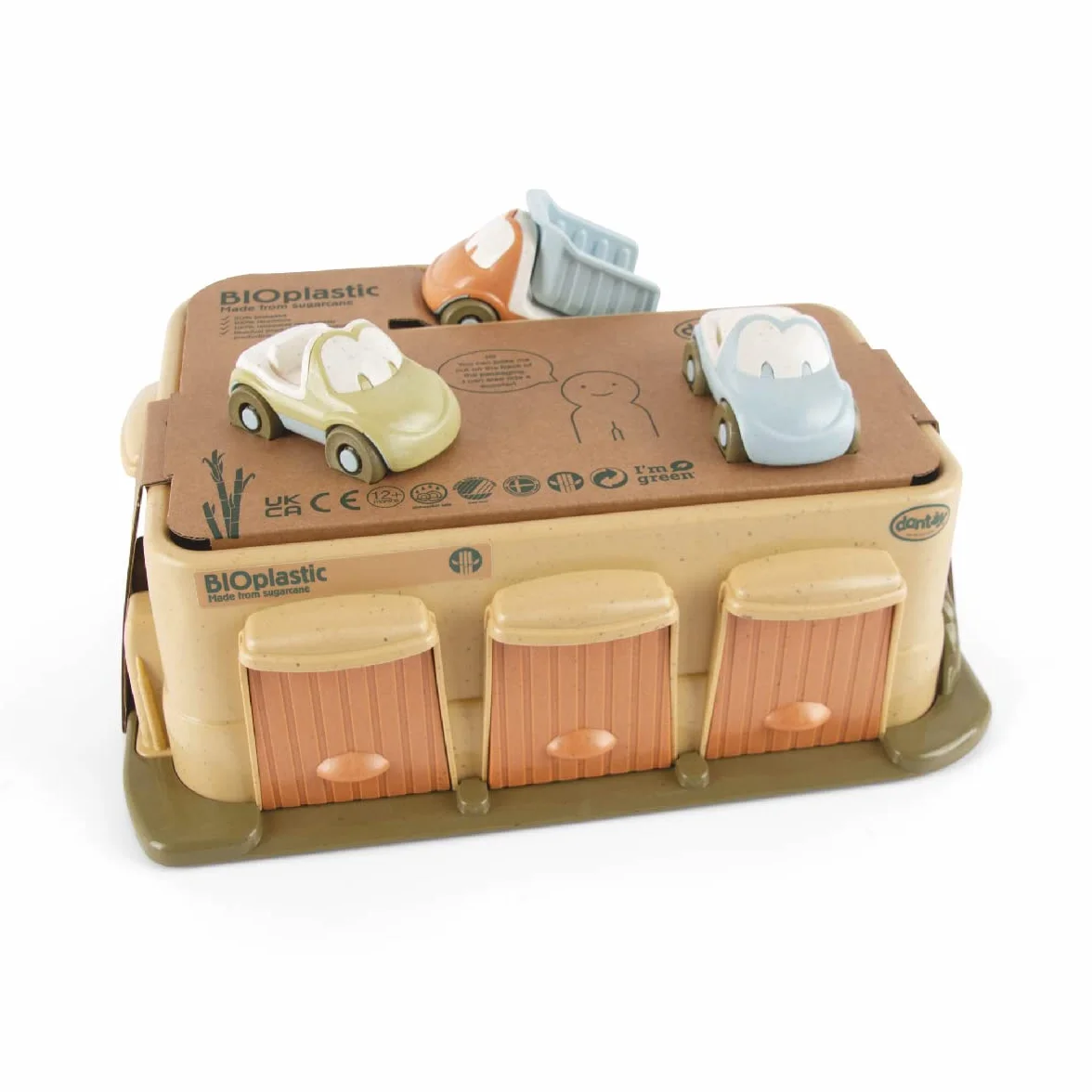 Dantoy BIO Garage with 3 Cars, Multicolour, 34.79 x 27.8 x 16.9 cm