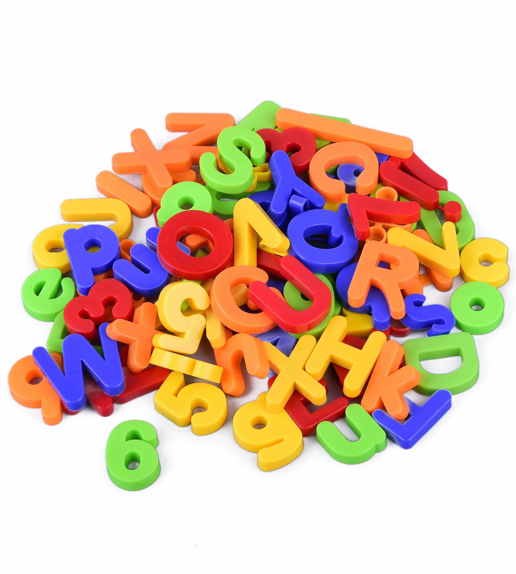 80 sztuk Zestaw magnesów alfabetowych | ABC Learning Toys | Plastikowe litery i cyfry magnetyczne | Liczby i kolory | Małe i małe litery magnetyczne wg Boxiki Kids