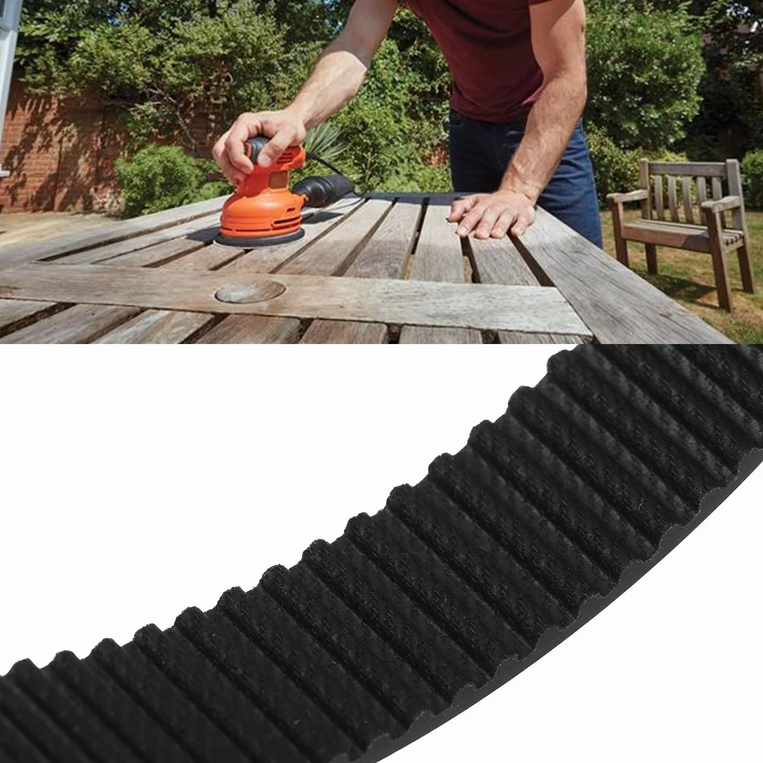 2 szt. Pas napędowy strugarki 324427-00 kompatybilny z Black & Decker BD725 BD728 KW725