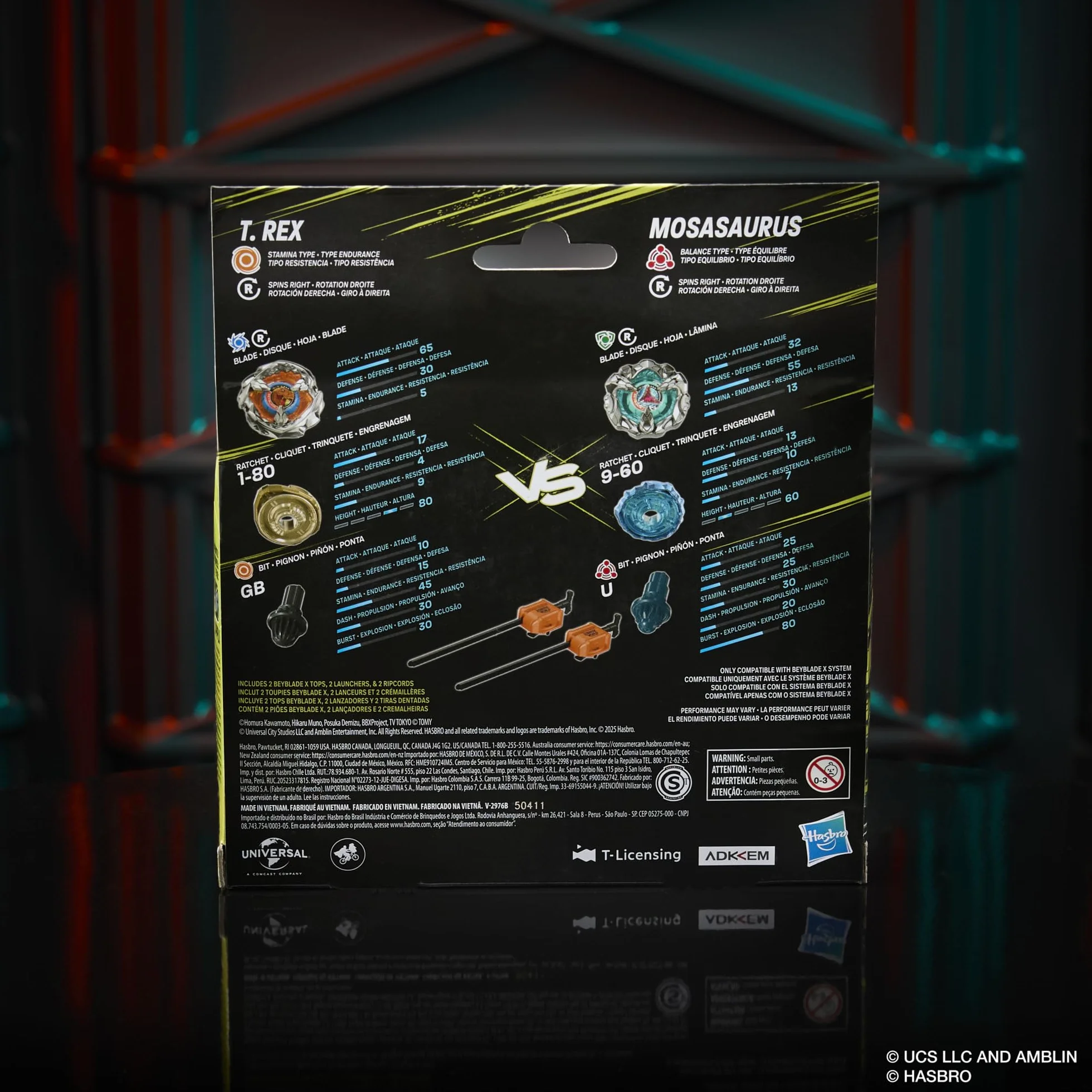 Beyblade X Jurassic World Collab T. Rex kontra Mosasaurus Wielopak
