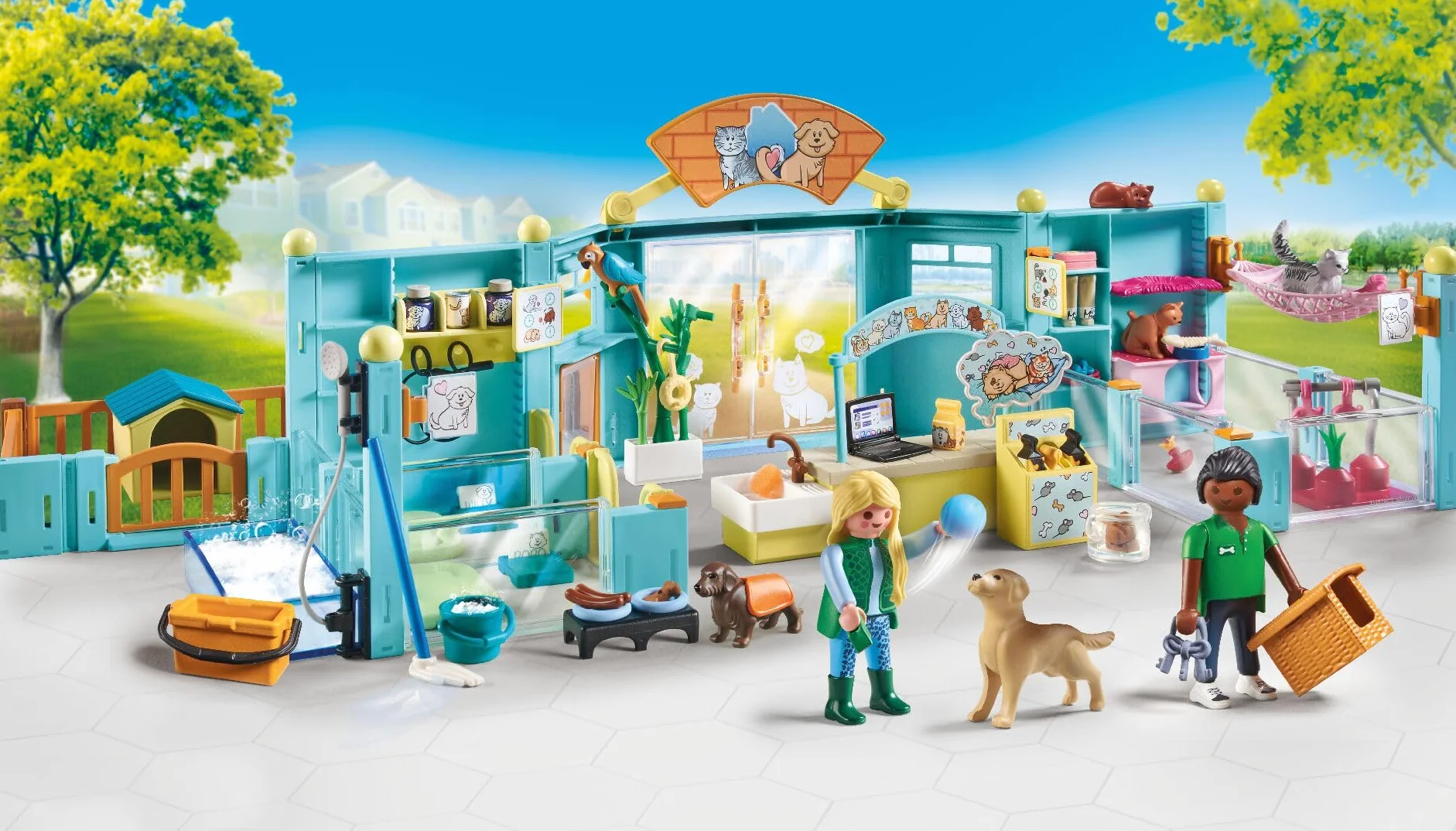 PLAYMOBIL | My Life | Hotel dla zwierząt | Zabawki dla dzieci | Zestaw figurek zwierząt | Zabawki dla dzieci od 4 lat | 71742
