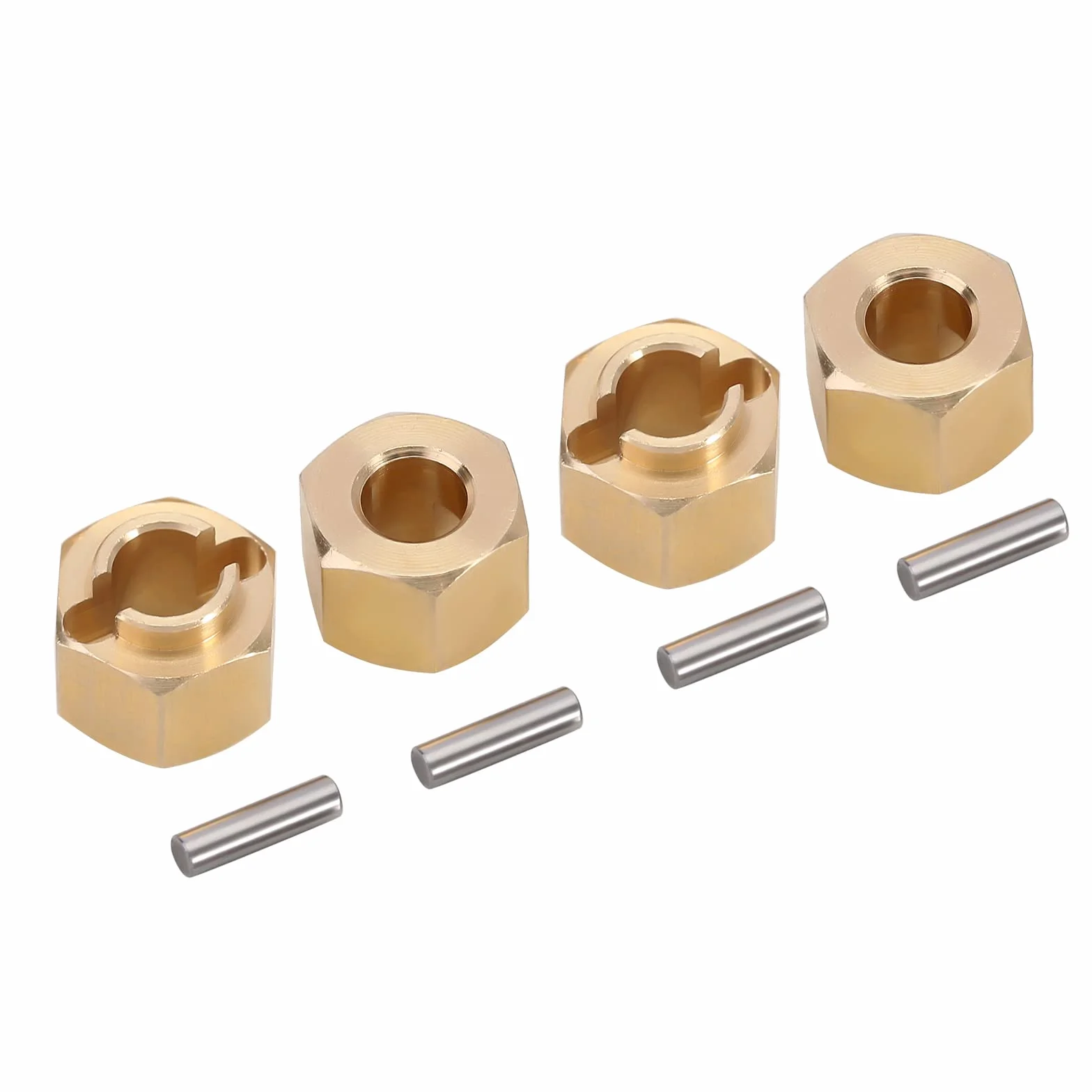 INJORA Mosiężna piasta sześciokątna koła 5 mm (+1 mm) adapter przedłużający do samochodu gąsienicowego 1/18 RC TRX4M części zamienne