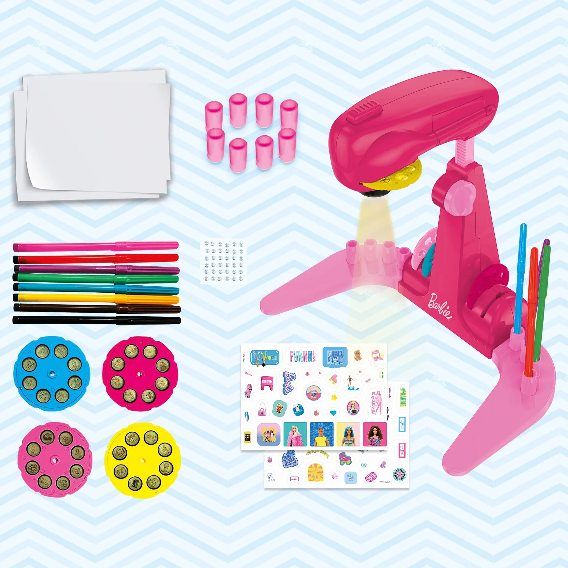 Lisciani - Barbie Projector Drawing School - Edukacyjna zabawka do rysowania i kolorowania dla dzieci od 4 lat - kreatywny zestaw do rysowania LED - Aktywność bez ekranu i tabletu - Dobra motoryka i