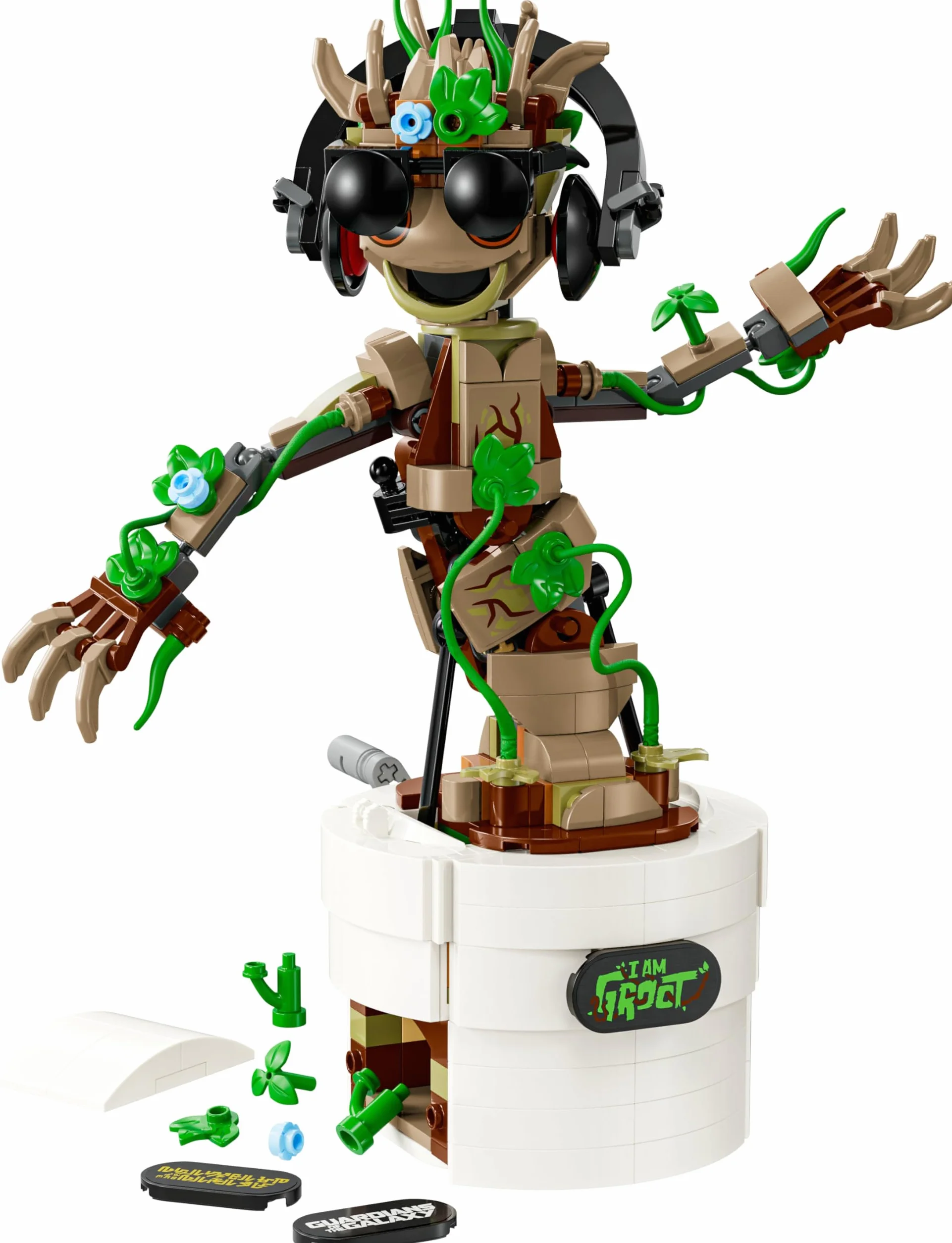 LEGO Marvel Tańczący Groot, Interaktywna Zabawka do Zbudowania, dla Fana Strażników Galaktyki, Figurka Superbohatera, Pomysł na Prezent dla 10-latka, Chłopca i Dziewczynki, 76297