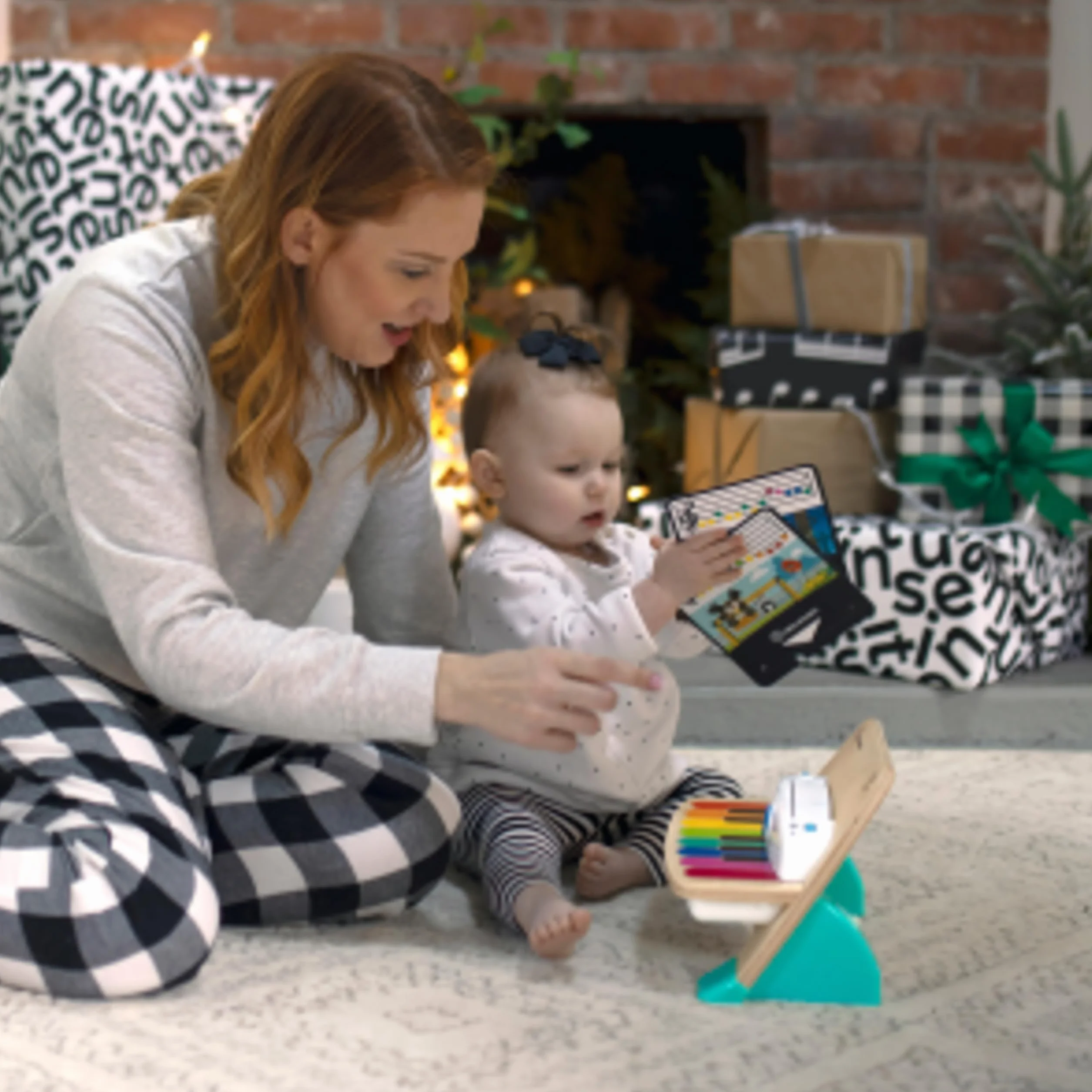 Baby Einstein Hape Magic Touch Piano Wooden Musical Toy Instruments for Toddlers, 2 Play Modes, 6 Songs, Volume Control, Age 6 Months +