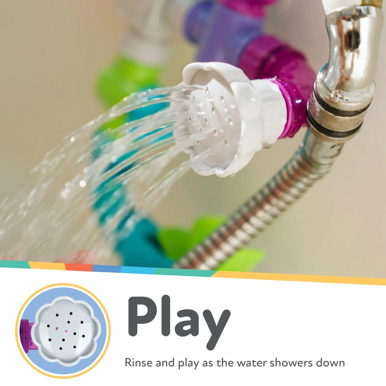 Nuby Wacky Waterworks Węże do kąpieli z zabawkami dla dzieci 3 lat