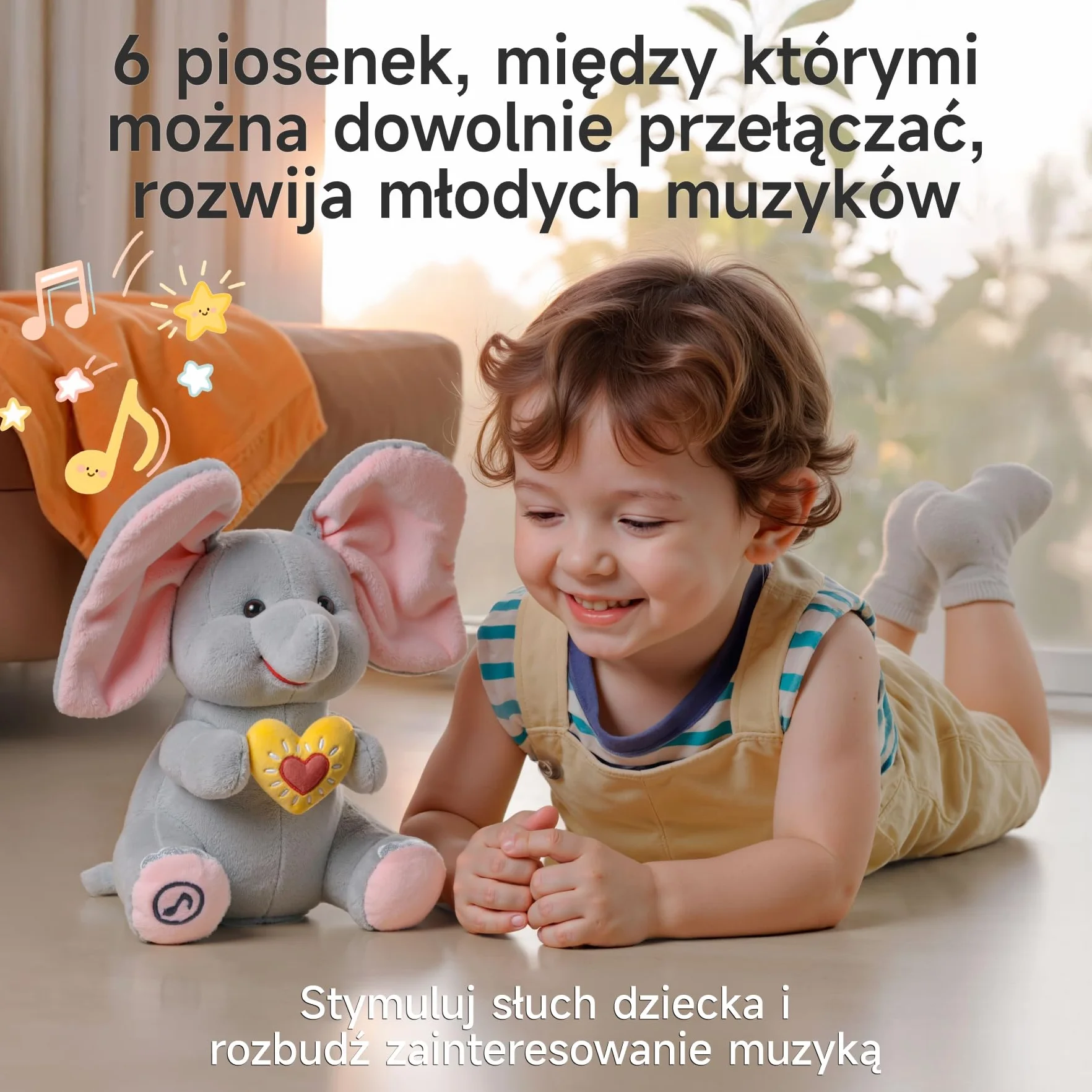 Interaktywny słoń Zabawka Pluszowa, A Kuku Pluszak, Śpiewająca Mówiąca Elektryczna Pluszowy, Prezent dla Dzieci