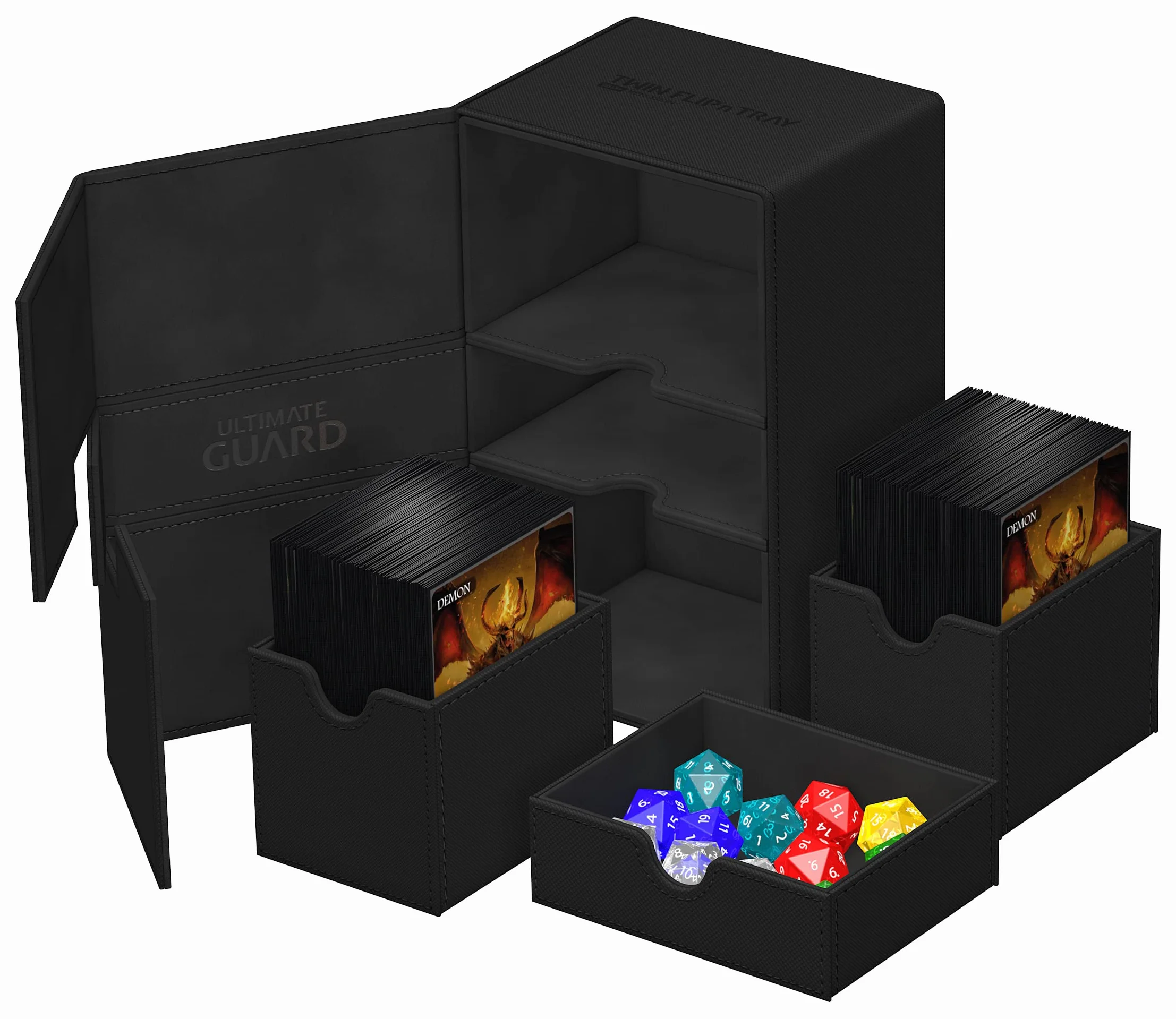 Ultimate Guard UGD011234 Twin Flip`n`Tray 160+ XenoSkin Monocolor czarne pudełko na karty