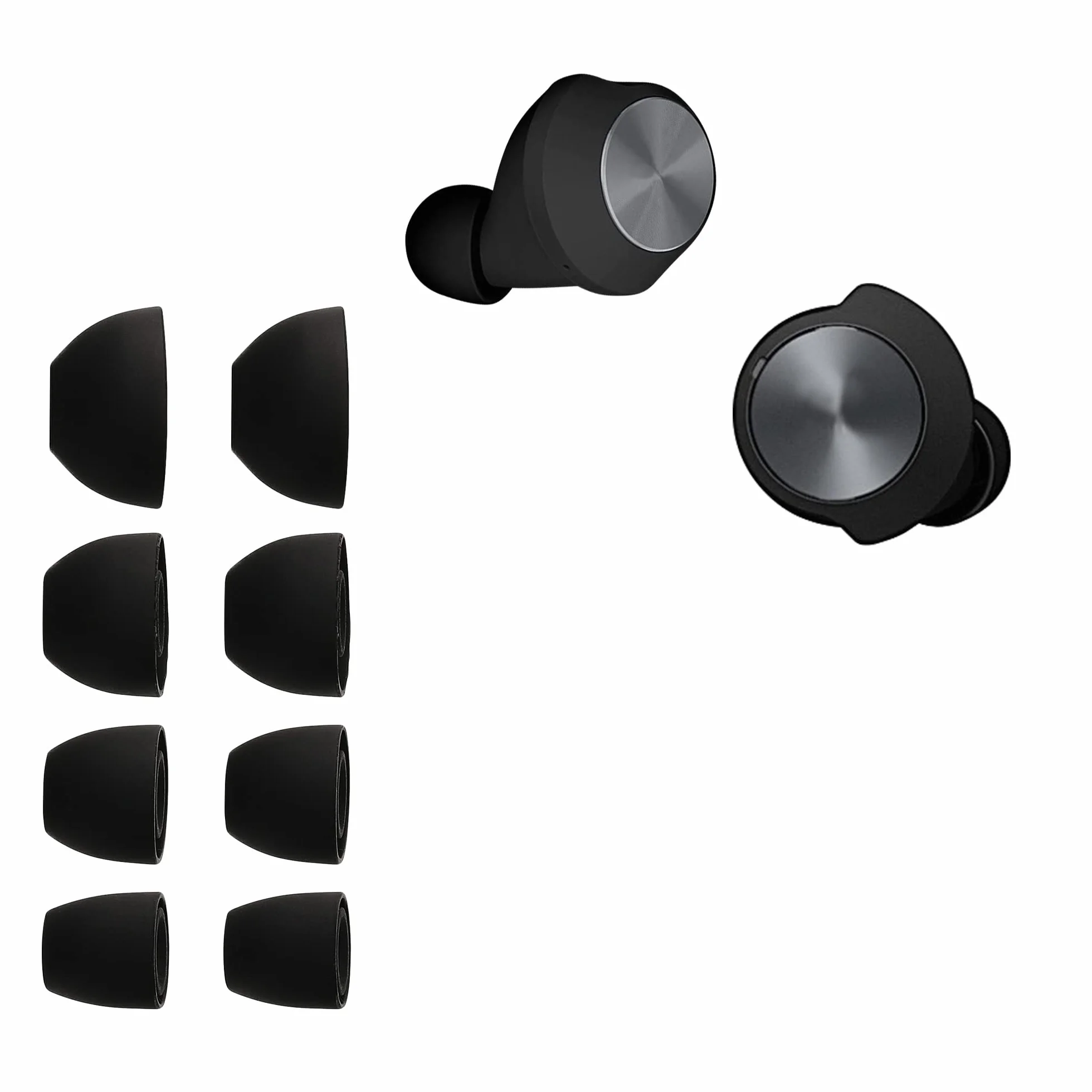 kwmobile 8 x wymienne końcówki do uszu kompatybilne z Beoplay B&O EQ / H3 / H5 / E4 / E6 / E8 - zestaw silikonowych końcówek dousznych do słuchawek dousznych