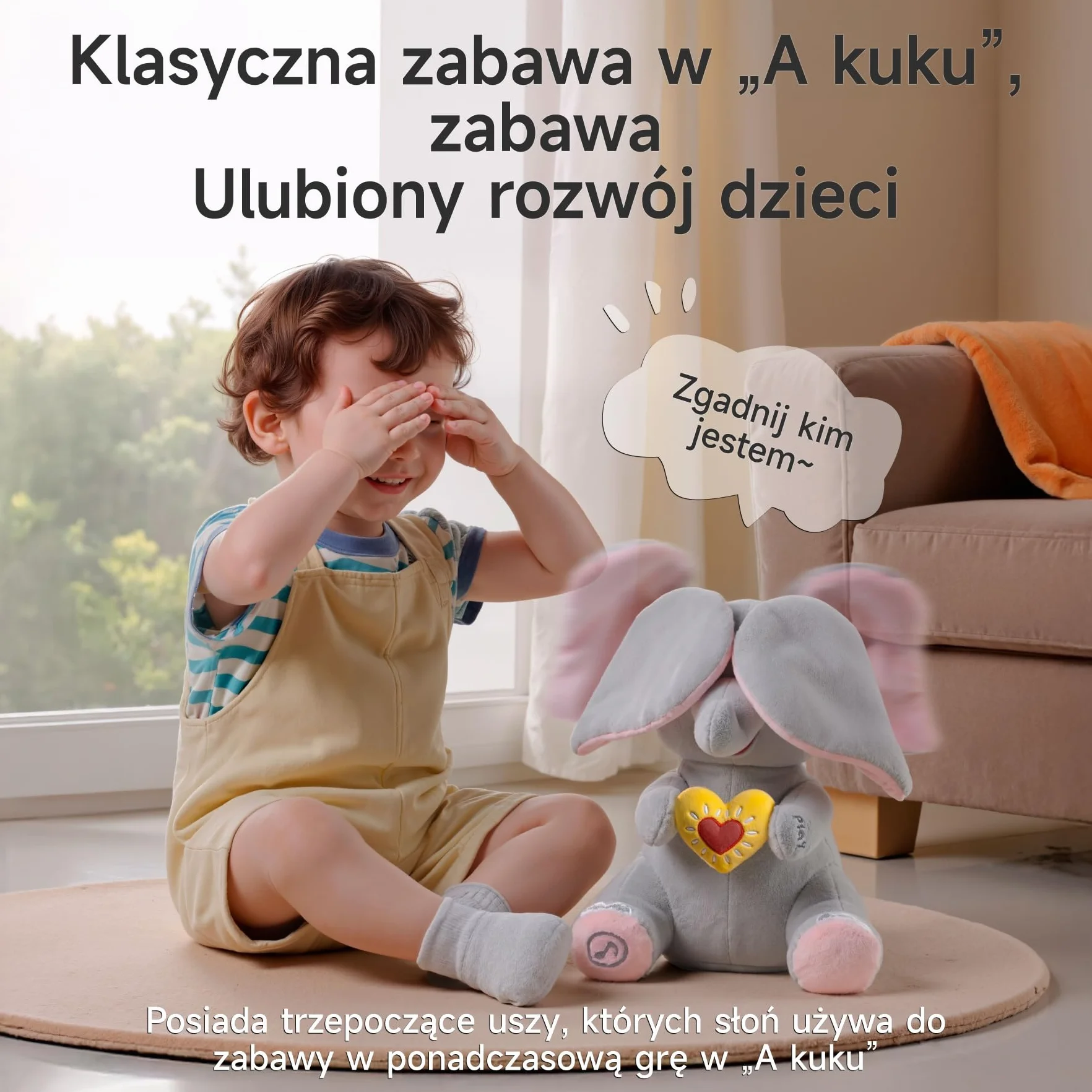 Interaktywny słoń Zabawka Pluszowa, A Kuku Pluszak, Śpiewająca Mówiąca Elektryczna Pluszowy, Prezent dla Dzieci