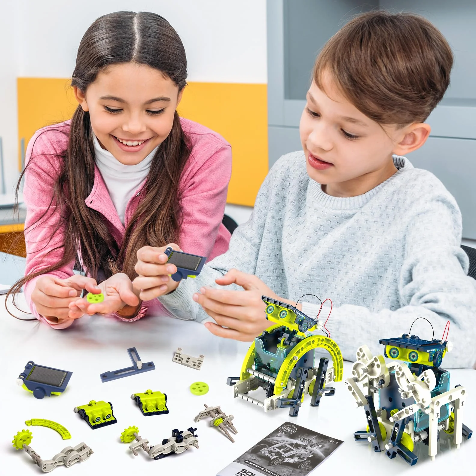 STEM 12 w 1 Solar Robot Toys for Kids, 190 Piece Solar Power Robot Kit, Science Educational Building Kit Toys, DIY Assembly Experiment Kits for 8 9 10 11 12 13-letni chłopcy Dziewczęta