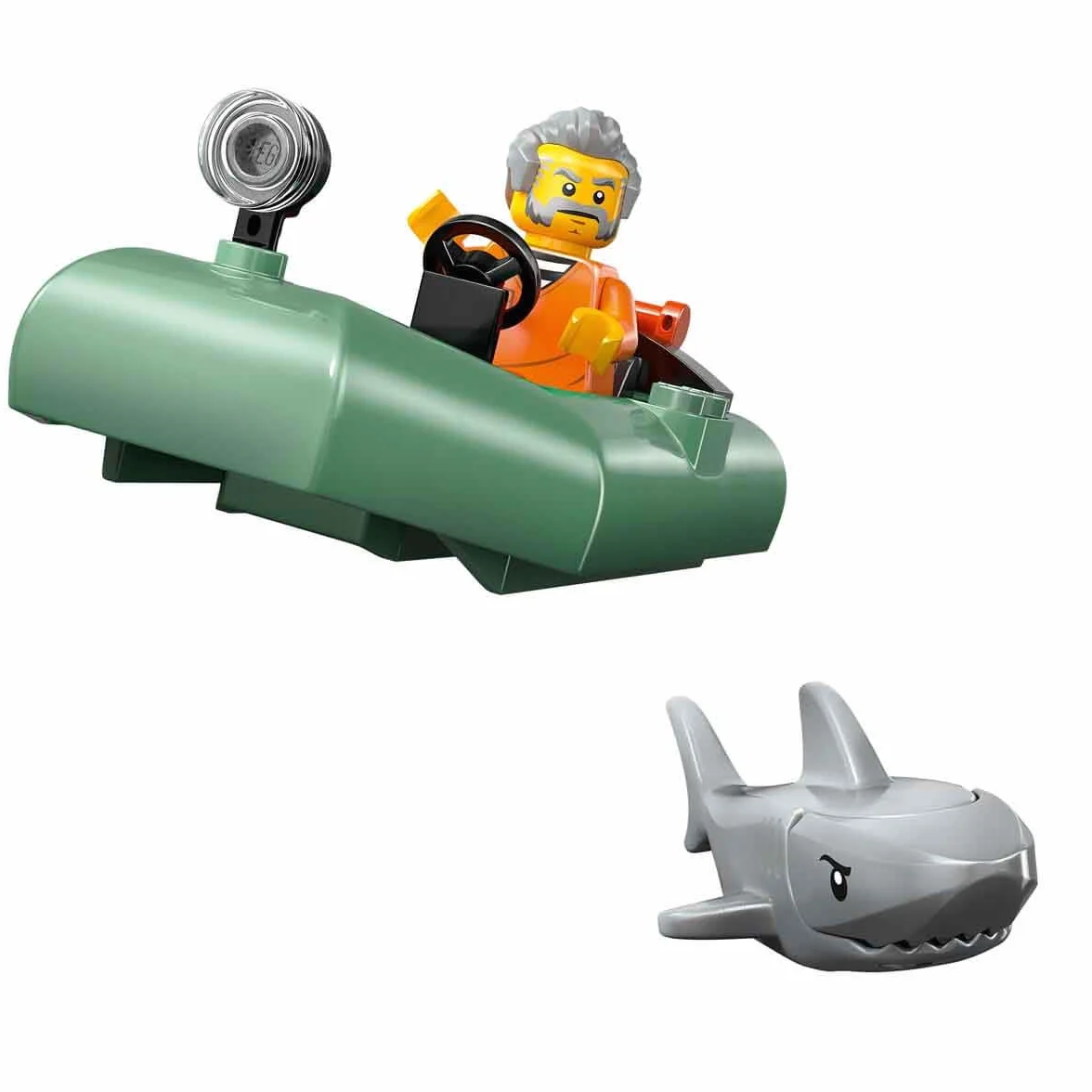 LEGO City Pościg łodzią policyjną, zabawka dla dziecka do zbudowania z motorówką i pontonem złodziejaszka, pomysłowy prezent dla 6-latków, zestaw policyjny dla chłopców i dziewczynek 60456