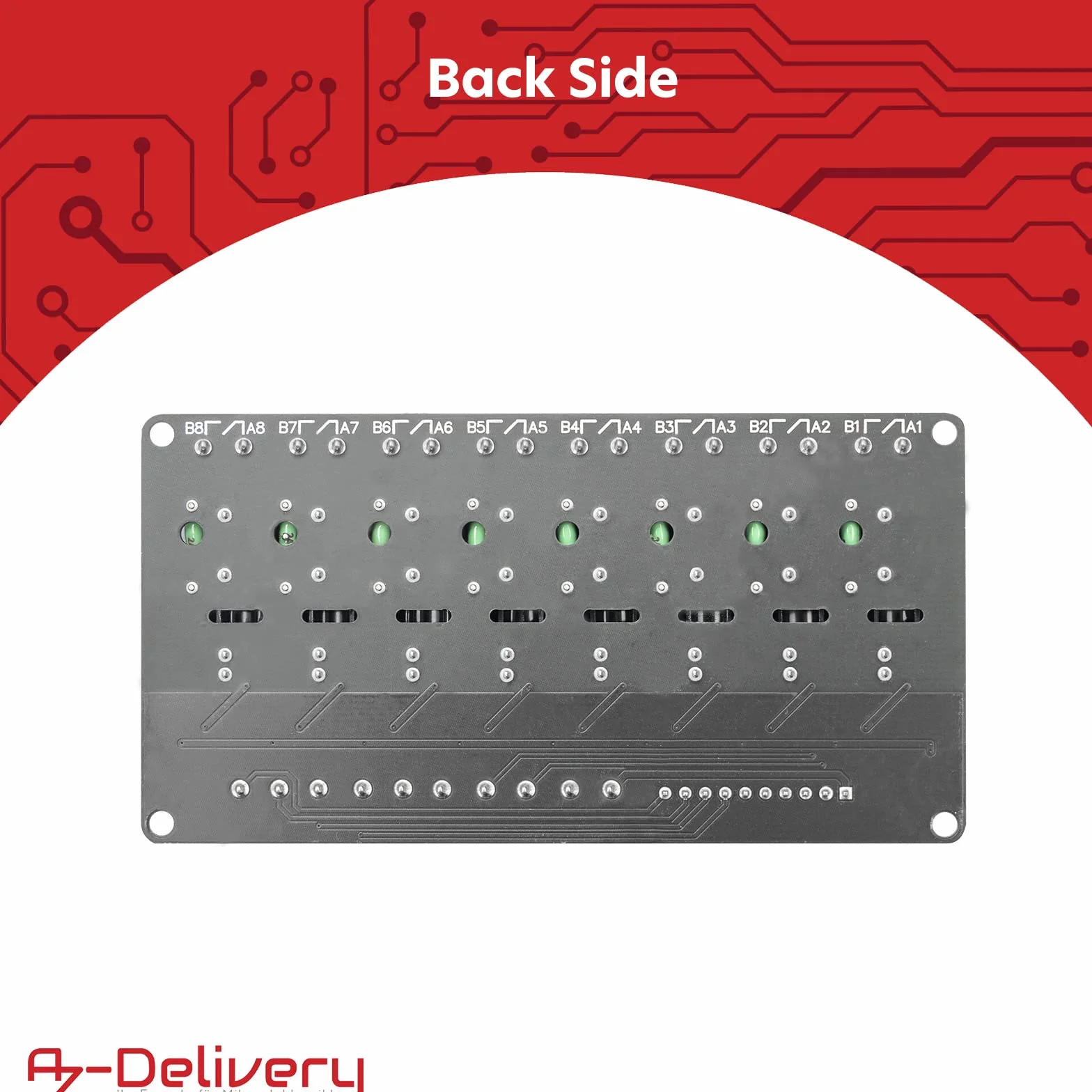 AZDelivery 5 x 8-kanałowy moduł przekaźnika 5 V DC Solid State Relais Low Level Trigger Power Switch Relais Board kompatybilny z Arduino i Raspberry Pi łącznie z eBook