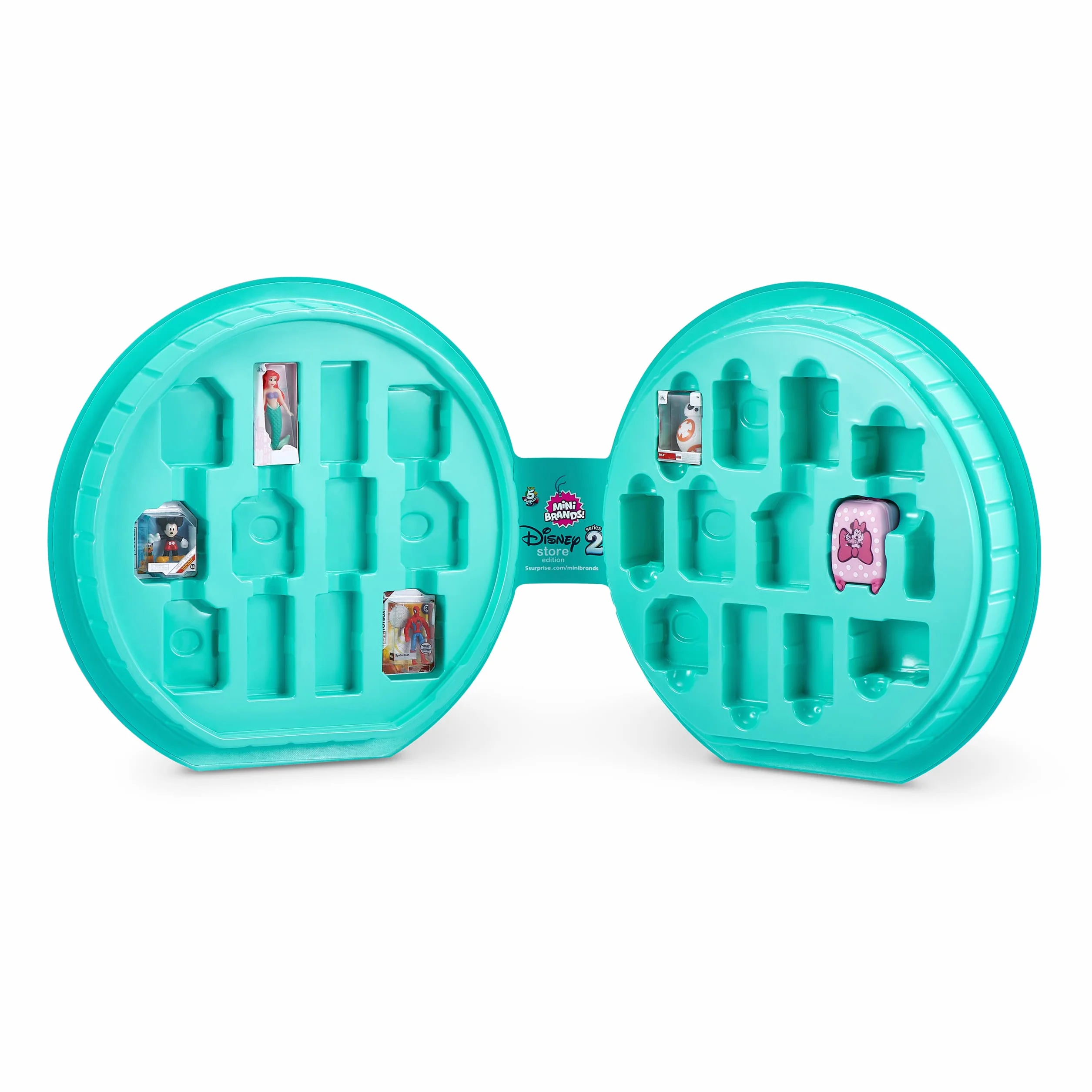 Mini Brands 77354, Myszka Miki Disney Store Series 2 etui kolekcjonerskie z 5 Mystery Minis firmy Zuru, małe