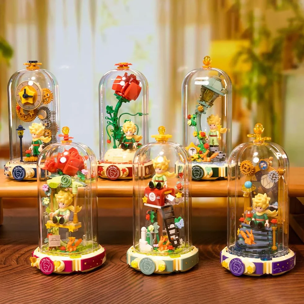 PANTASY Le Petit Prince zestaw klocków Gwiezdna Brama – Kreatywny model DIY z minifigurką i przezroczystą osłoną ochronną. Idealny prezent dla dorosłych i dzieci. Premium klocki do dekoracji domu
