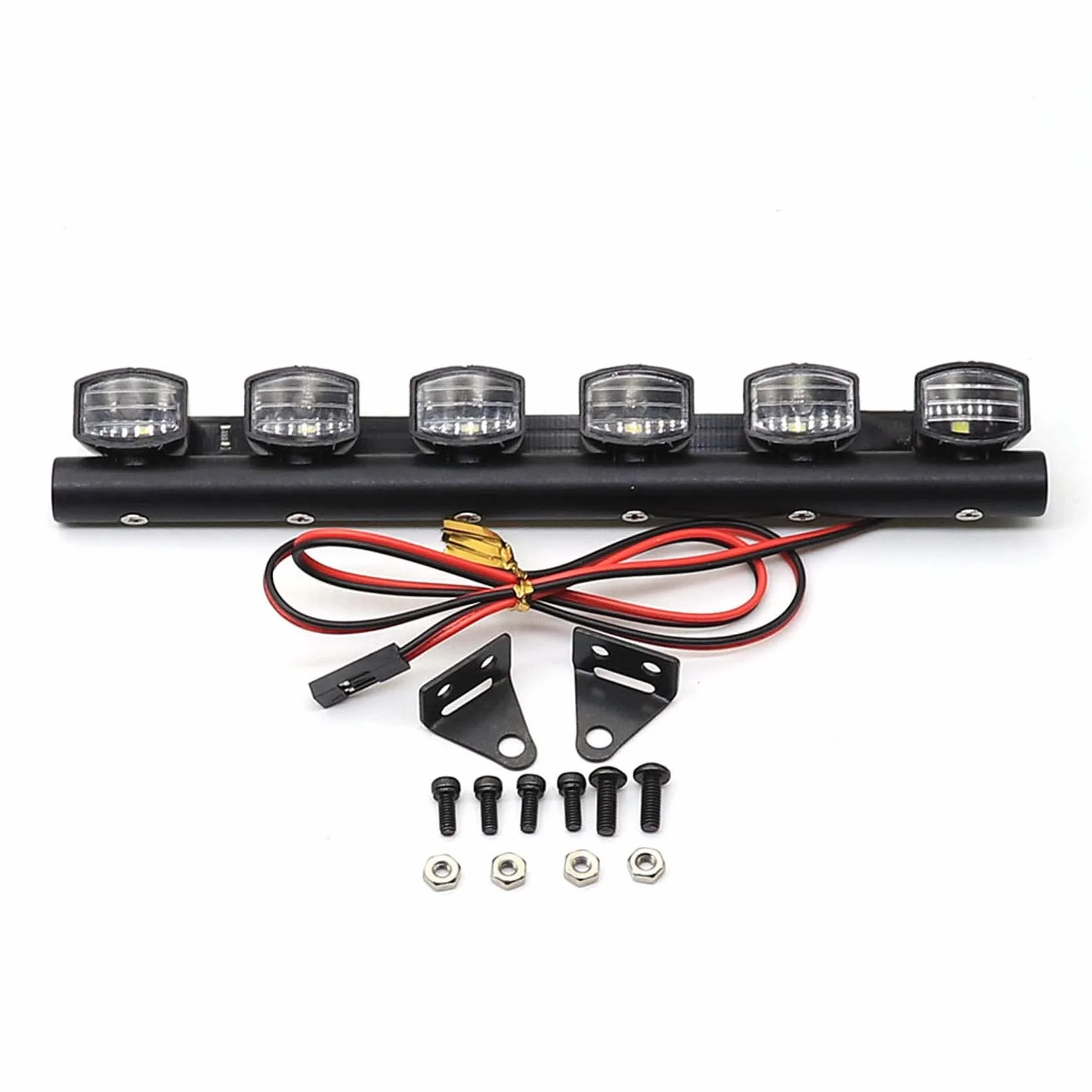 KEEDA Lampa dachowa LED listwa świetlna do skali 1/8 1/10 RC Crawler samochód Monster Truck HSP HPI Traxxas TAMIYA CC01 osiowy SCX10 D90 (6 LED)