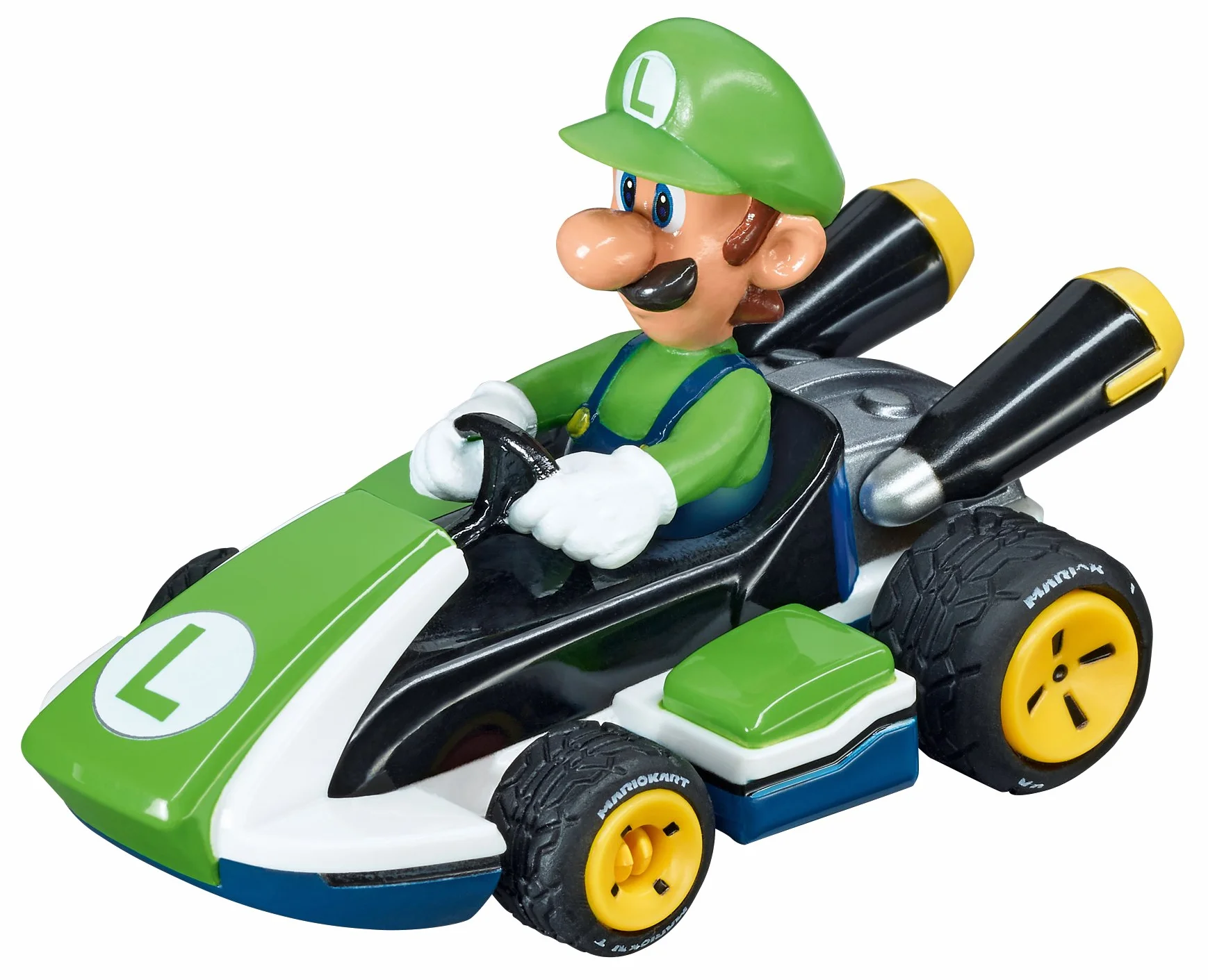 Carrera 20064034 Carrera GO!!! Mario Kart Luigi tory wyścigowe i licencjonowane wyścigówki do 2 graczy dla chłopców i dziewcząt od 6 lat i dorosłych