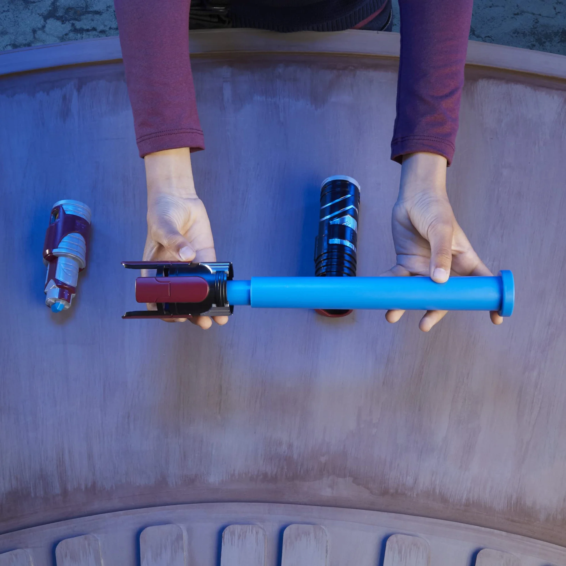 Star Wars Lightsaber Forge, miecz świetlny Anakin Skywalker z niebieskim ostrzem, możliwość personalizacji, dla dzieci od 4 lat