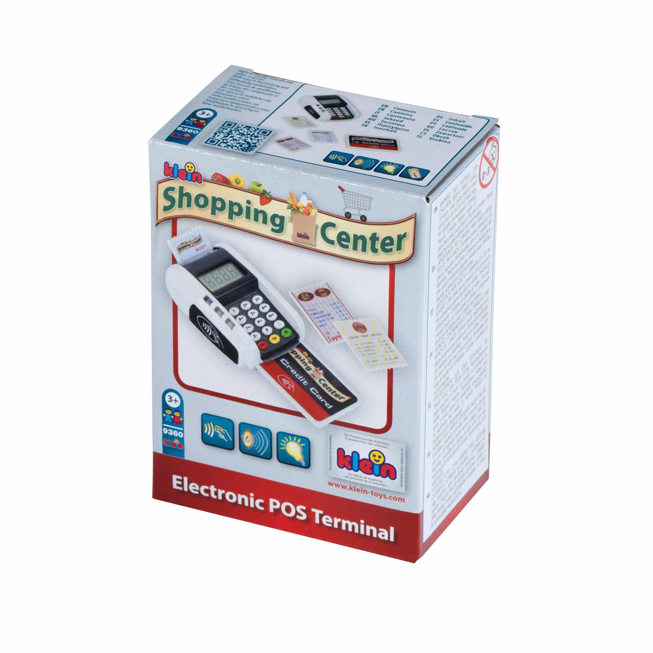 Theo Klein 9360 Terminal płatniczy wydzielający światło i dźwięk I Dodatek do zabawkowych kas sklepowych I Z funkcją płatności zbliżeniowej I Dla dzieci od 3 lat